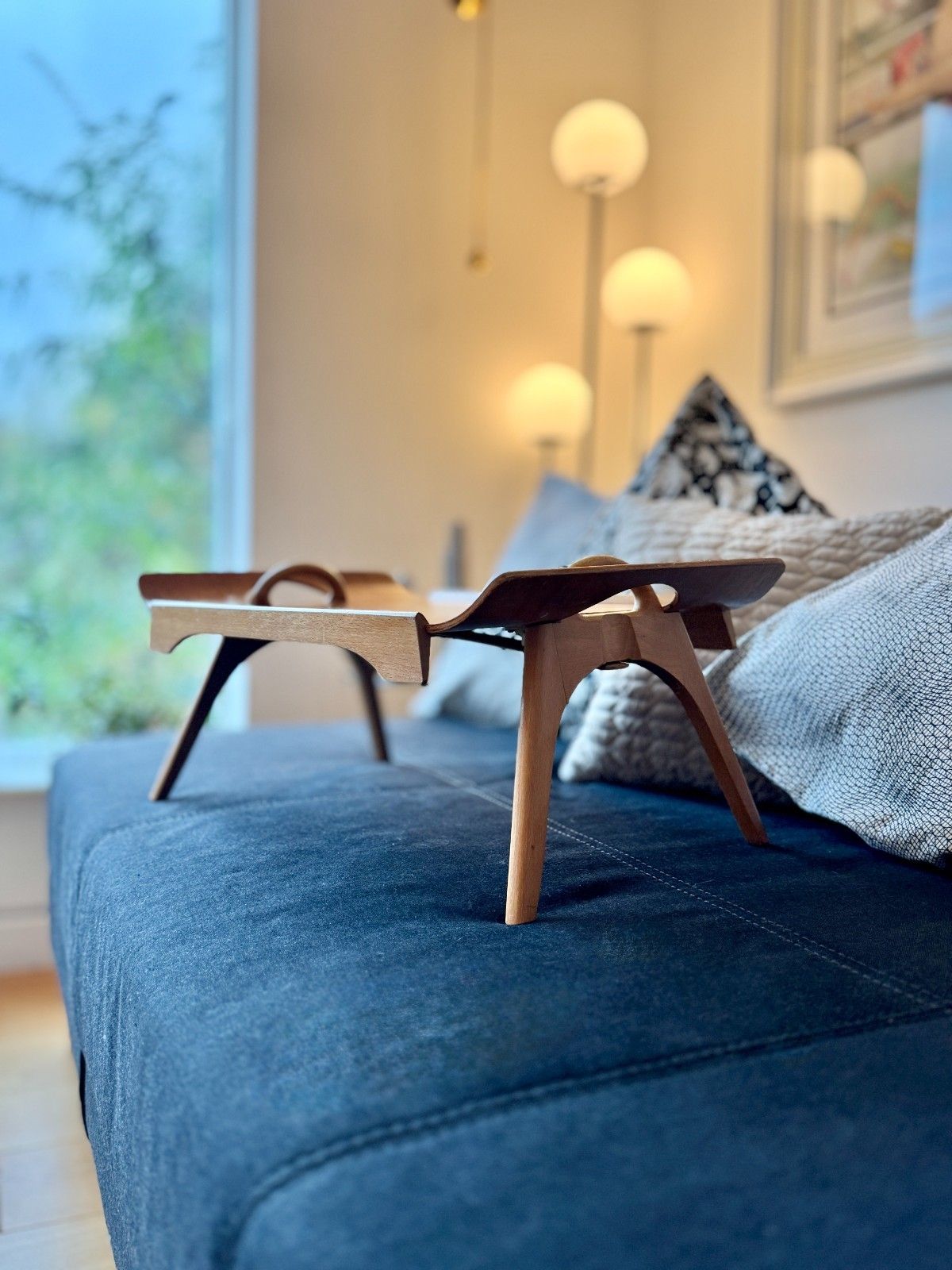 Mid Century Centurion Folding Bed Tray Table By Paragon 1950s photo for sale