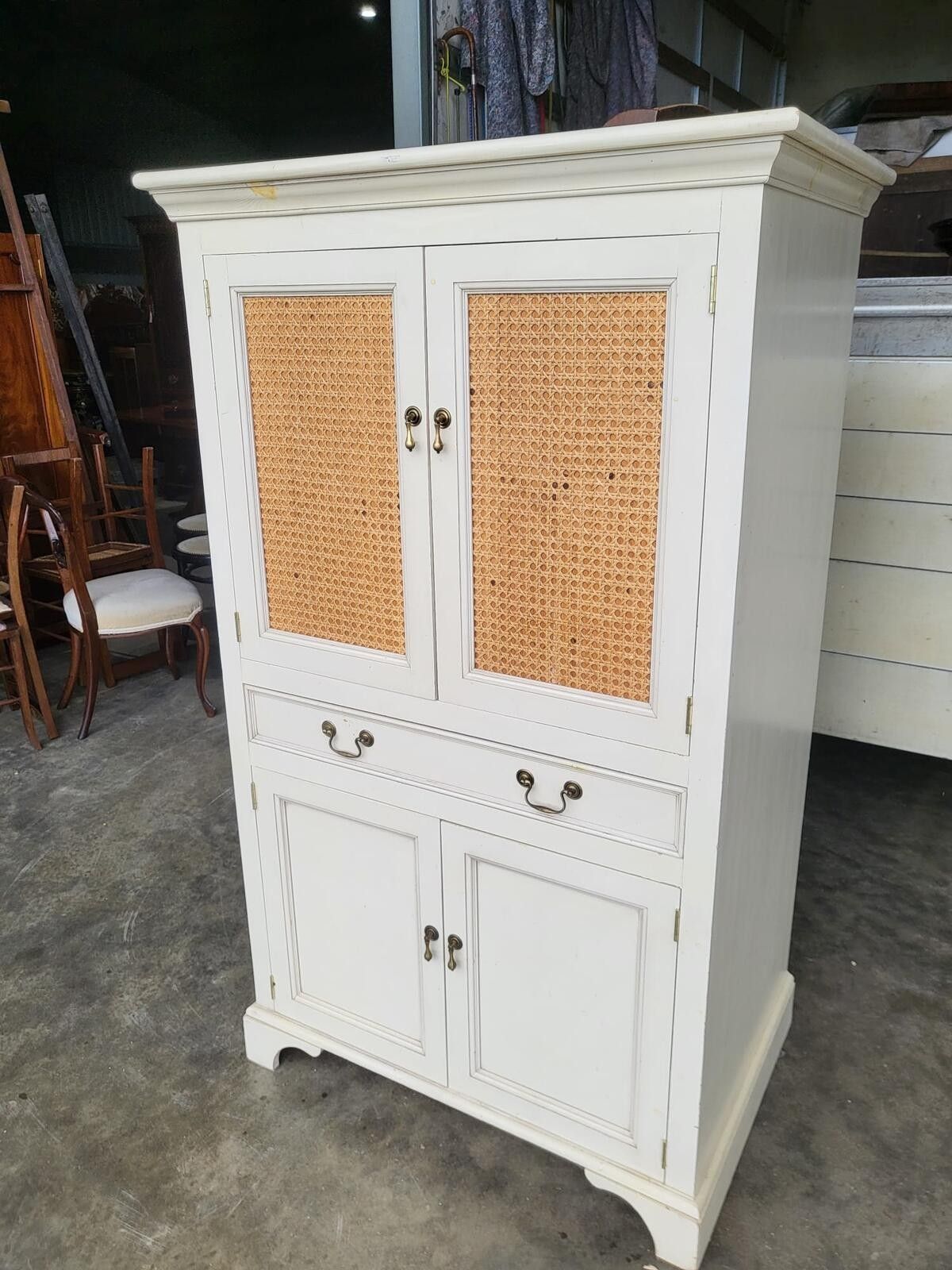 Furniture Laura Ashley Linen Press Storage Cabinet Kitchen Cupboard photo