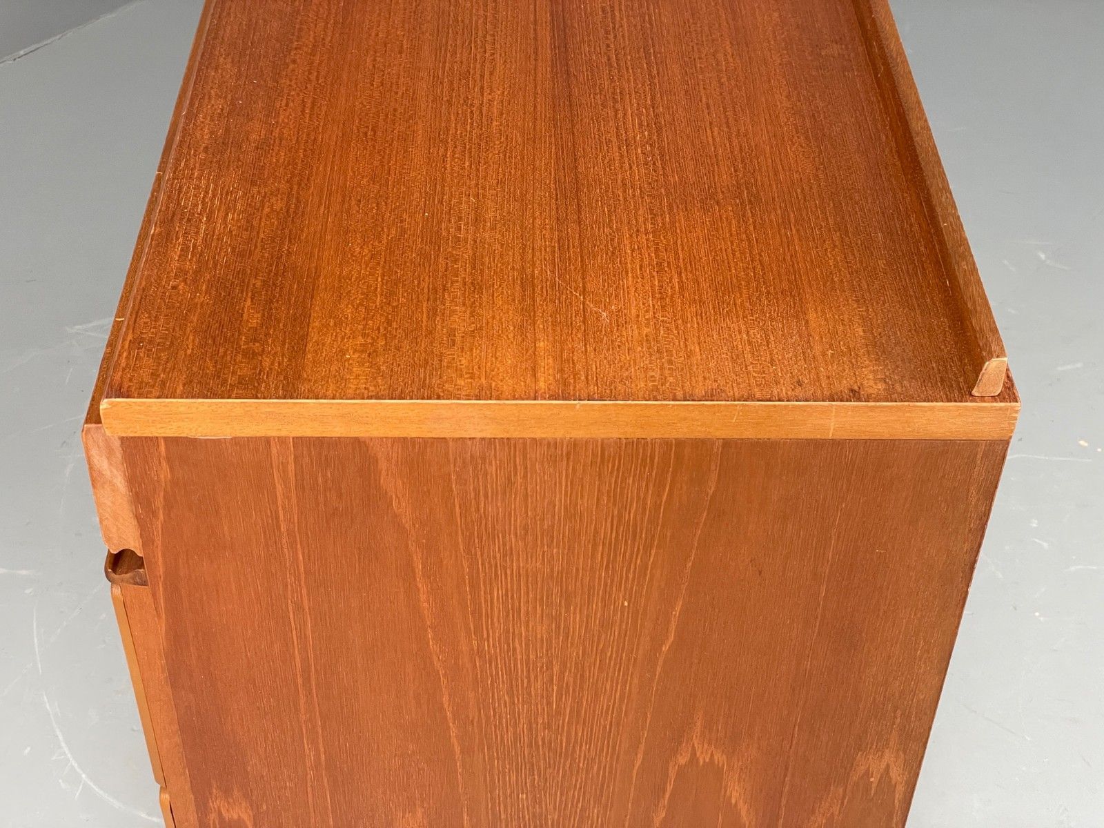 Furniture Vintage McIntosh Teak Sideboard 1970s Drawers Squares Shelves Eb12282 photo