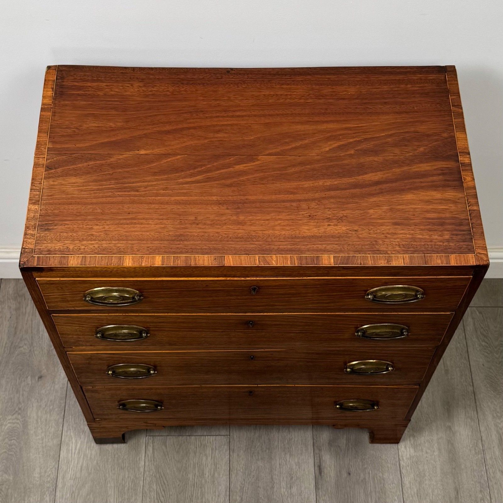 photo furniture Antique 18th Century Small Georgian Chest Of Drawers In Mahogany ( Af 5815 )