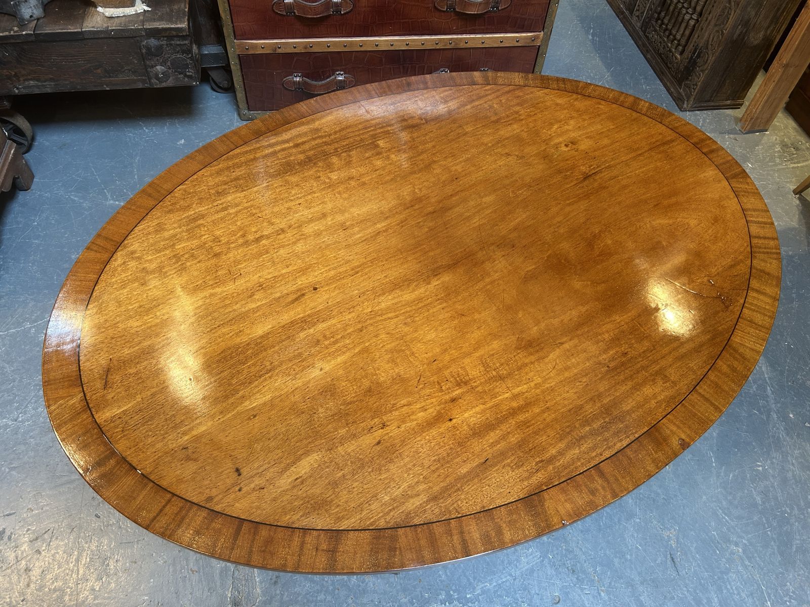 Antique Mahogany Oval Coffee Table photo 690.0