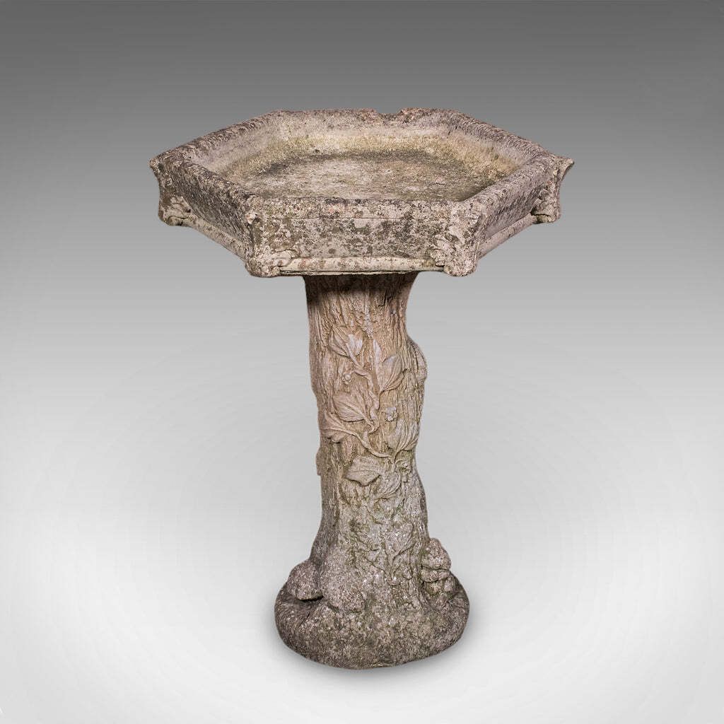 Vintage Ornamental Bird Bath English Water Feature Country House Garden 1960 photo for sale