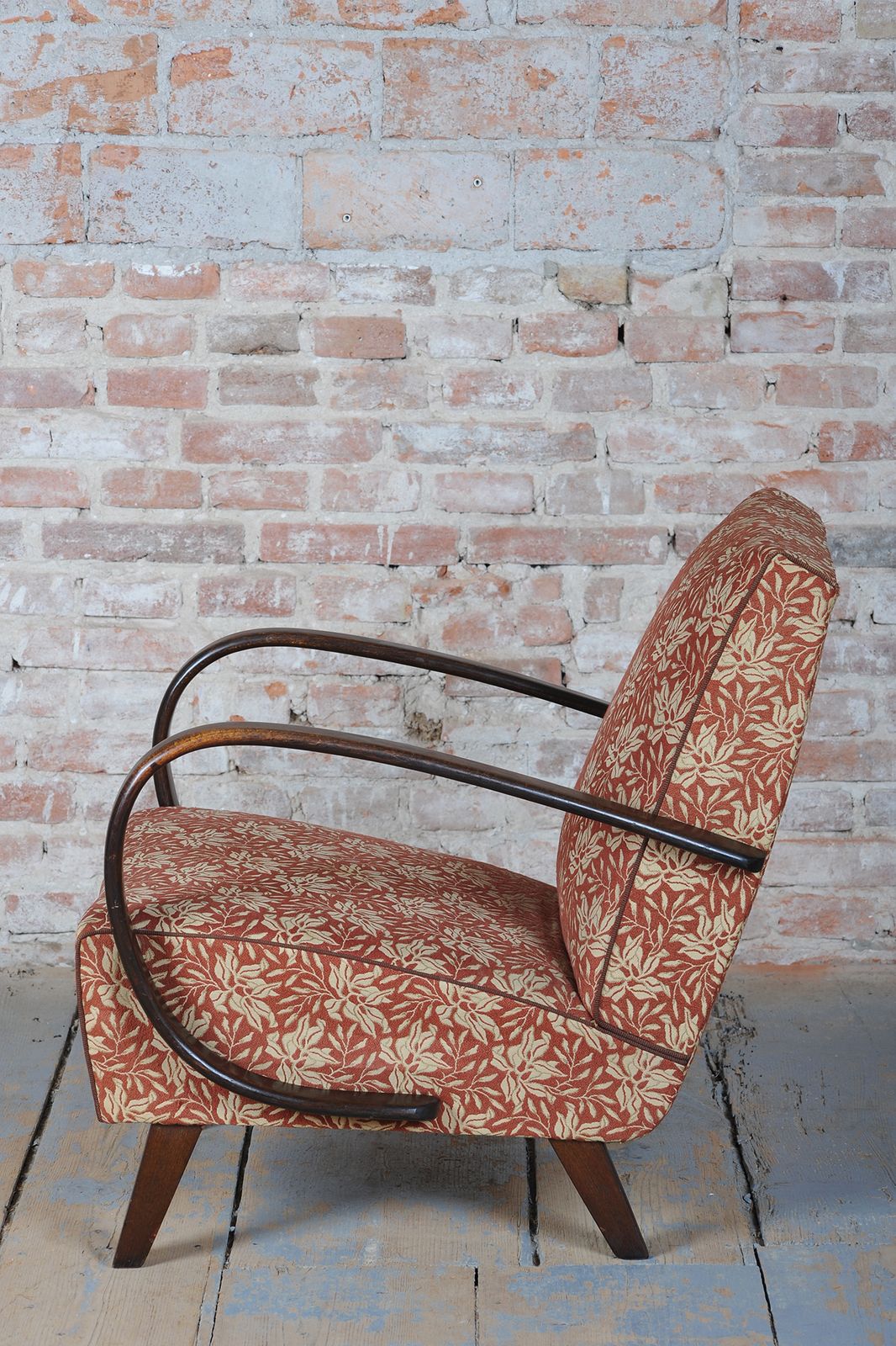 Original Art Deco Armchair, By J. Halabala For Up Zavody, Beech, Czech, 1930s photo for sale