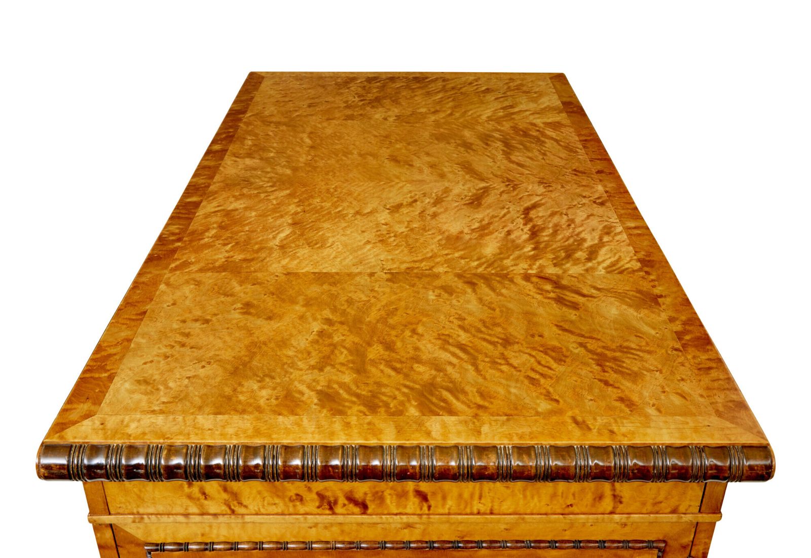 Scandinavian Birch Art Deco Pedestal Desk photo vinterior