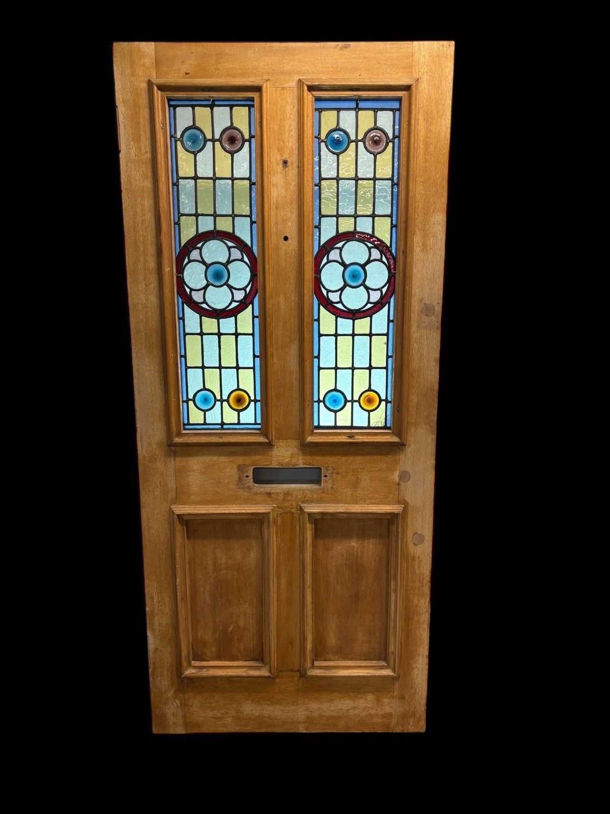 Victorian Stained Glass Front Door Period Old Reclaimed Antique Lead Wood Used photo buy