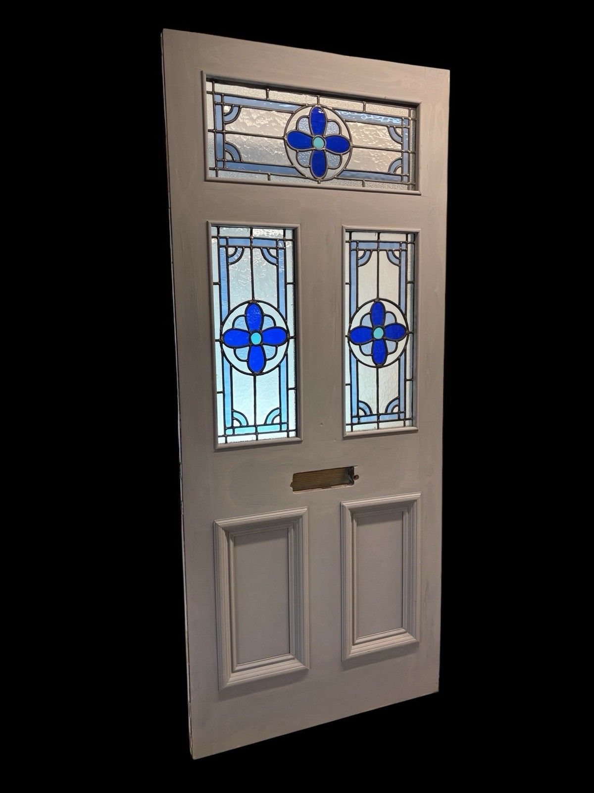 Large Victorian Stained Glass Front Door Period Old Reclaimed Antique Lead Wood photo furniture