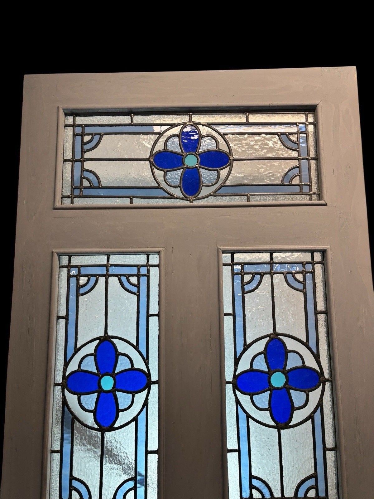 Large Victorian Stained Glass Front Door Period Old Reclaimed Antique Lead Wood photo Home Fixtures