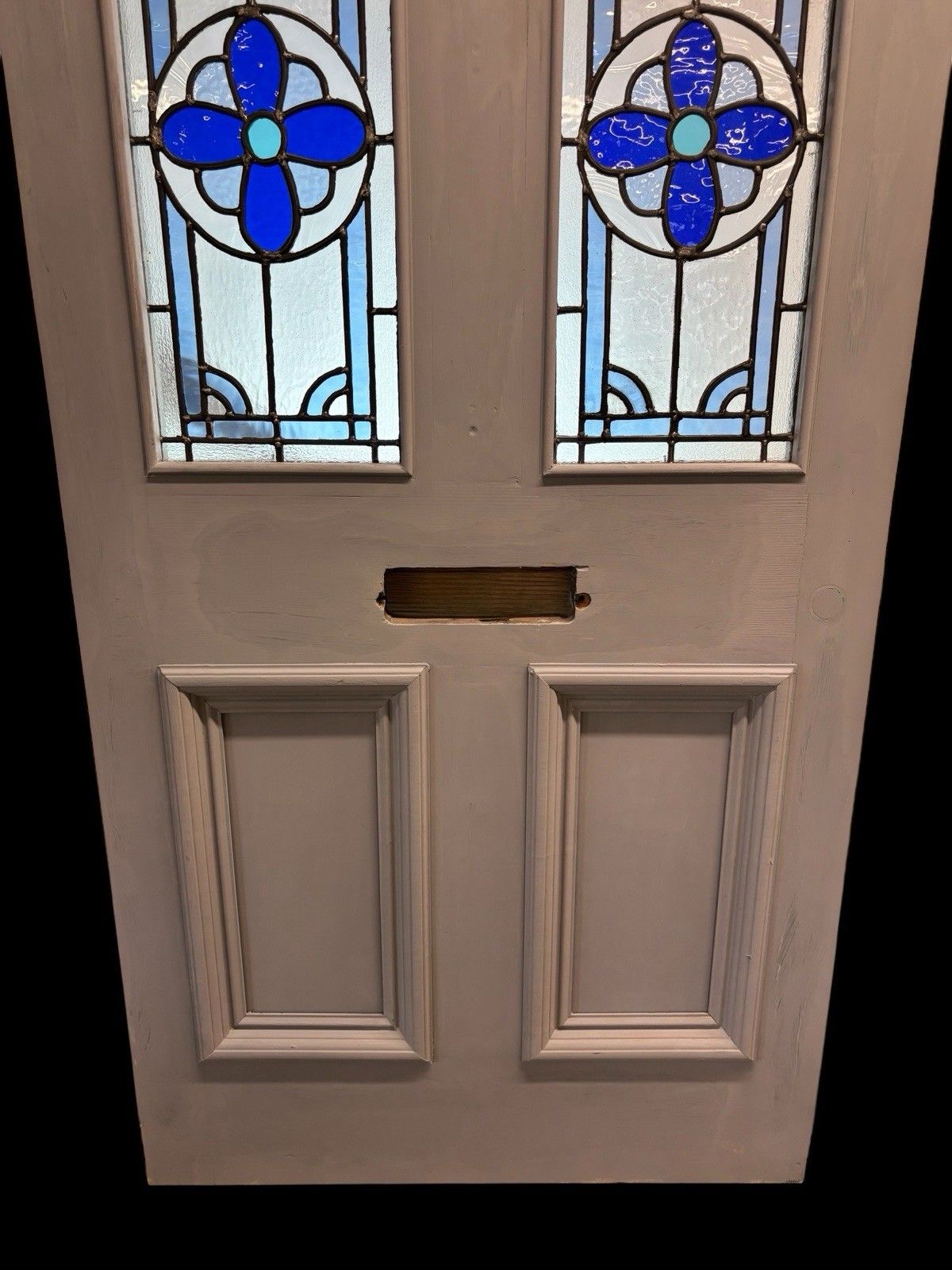 Large Victorian Stained Glass Front Door Period Old Reclaimed Antique Lead Wood photo vinterior