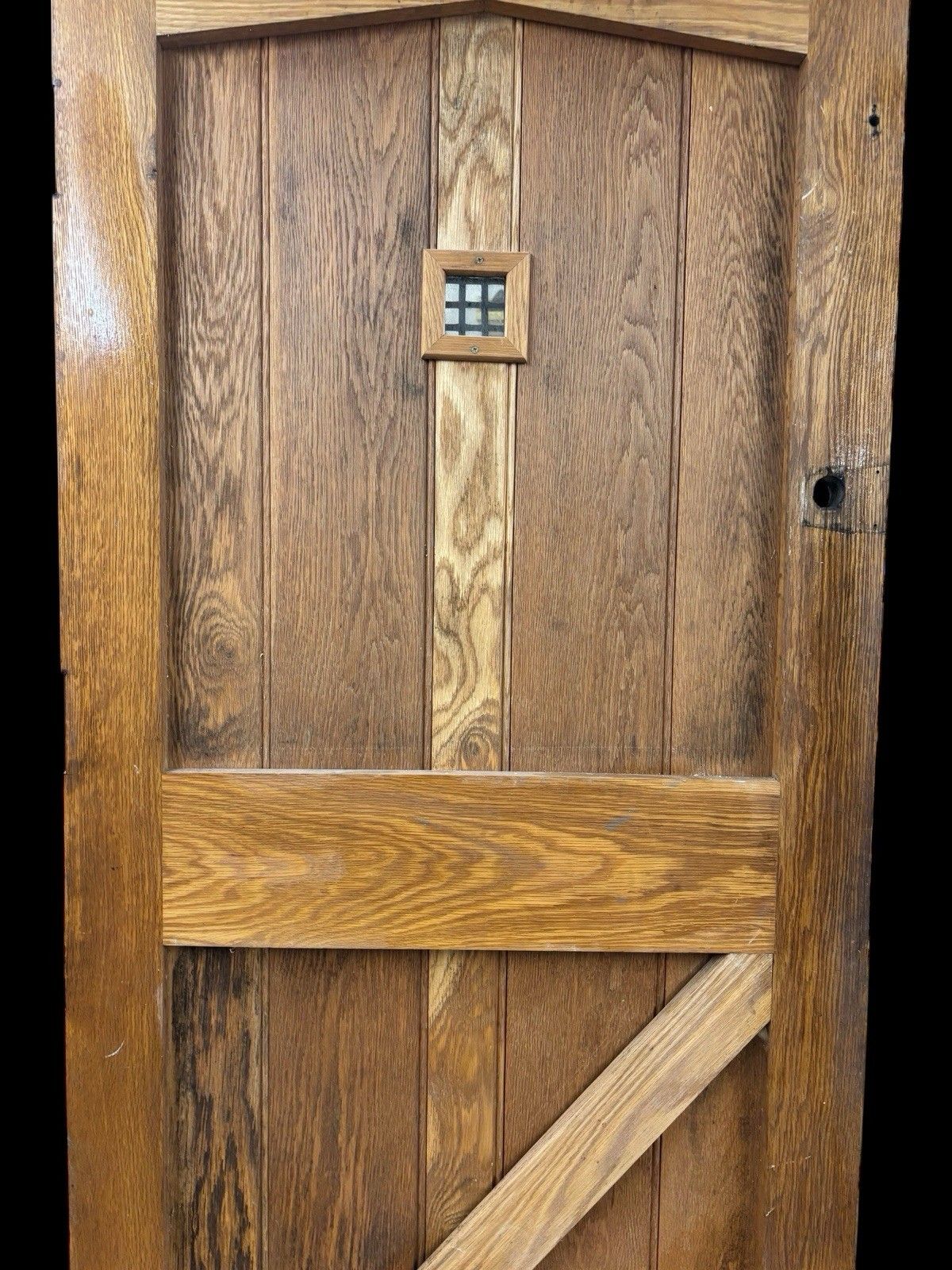 photo furniture Solid Oak Front Door Old Period Wood Antique Reclaimed Wood Glass Cast Iron