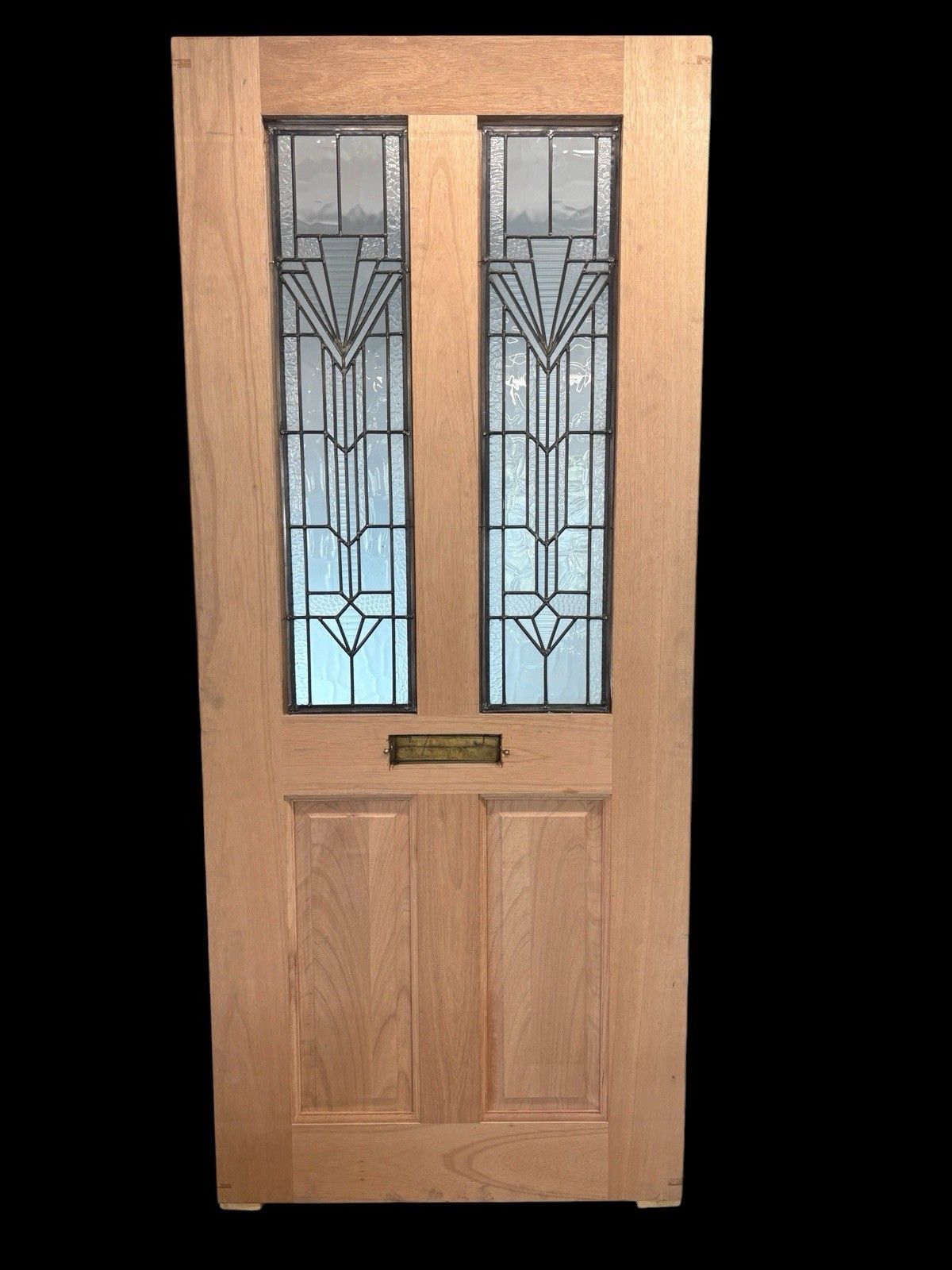 Large Victorian Textured Glass Front Door Leaded Hardwood Bespoke Ready To Fit photo buy