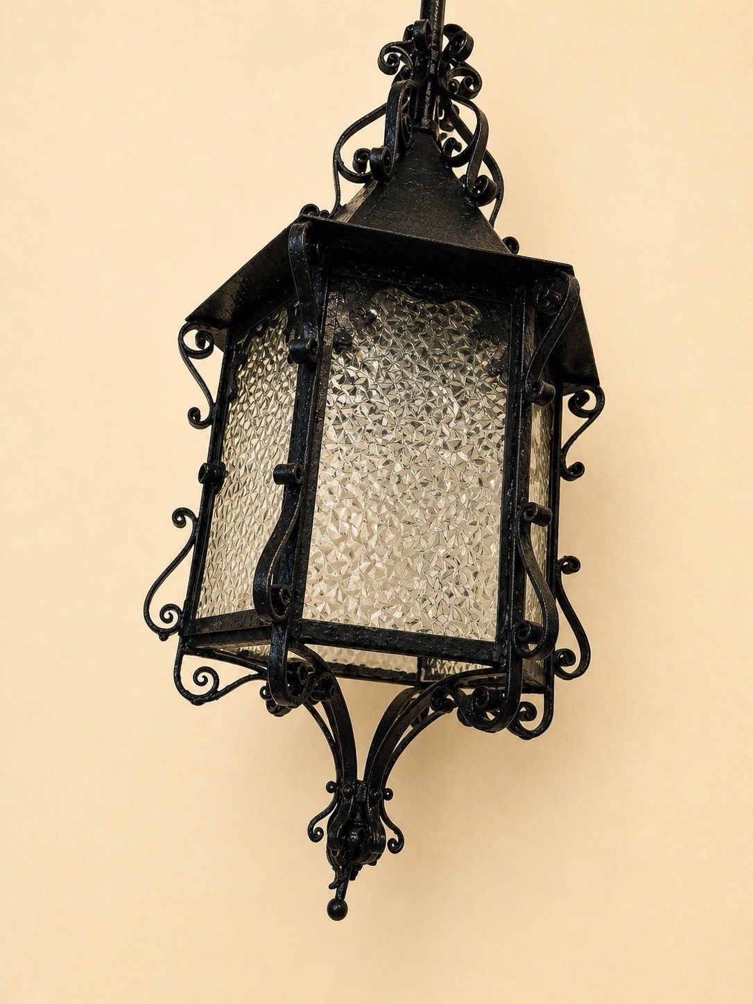 Antique Gas Lamp External Pub 18th Century Period Forged Blacksmith Metal Glass photo Lighting