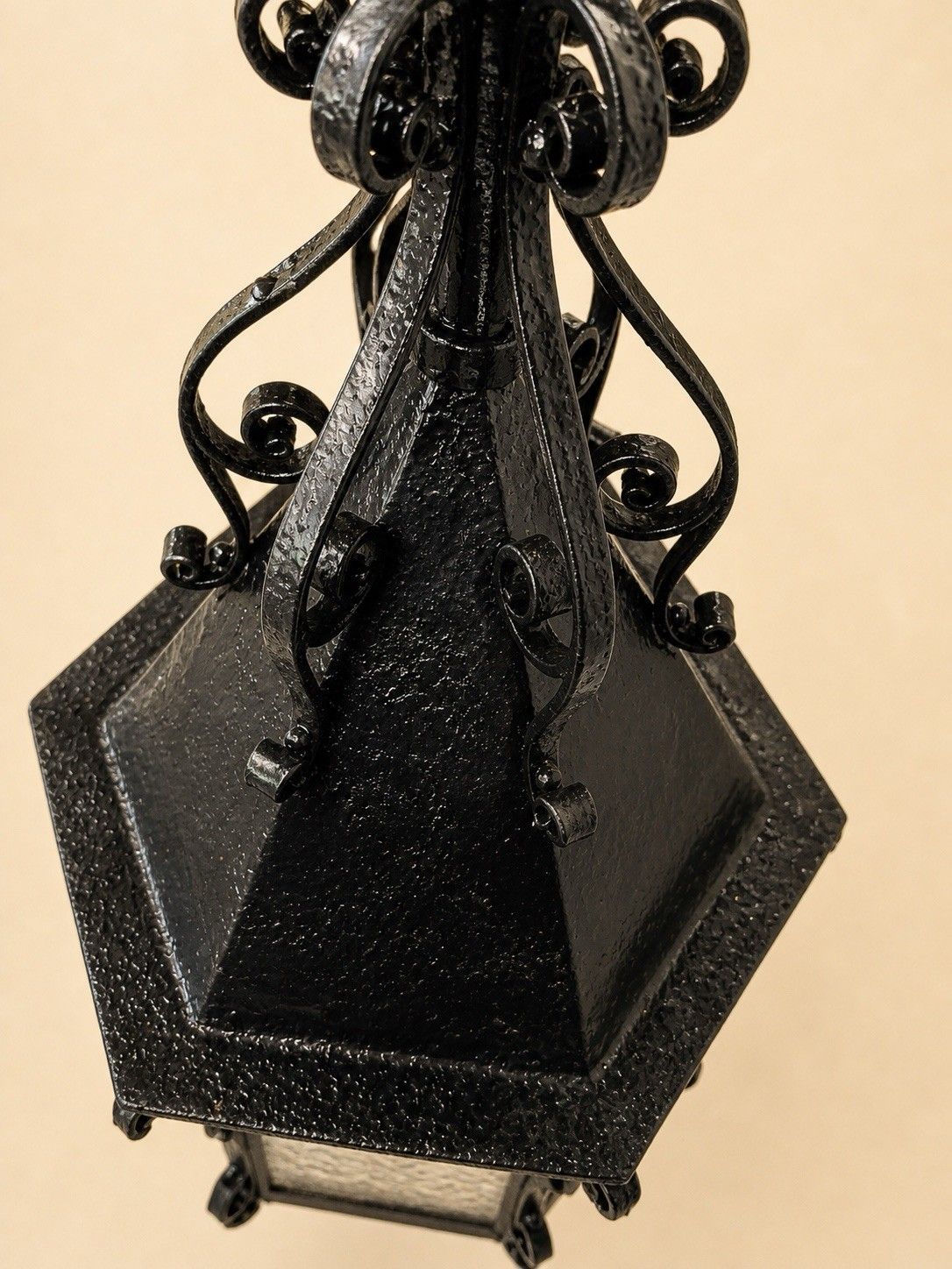 Antique Gas Lamp External Pub 18th Century Period Forged Blacksmith Metal Glass photo 1711.0