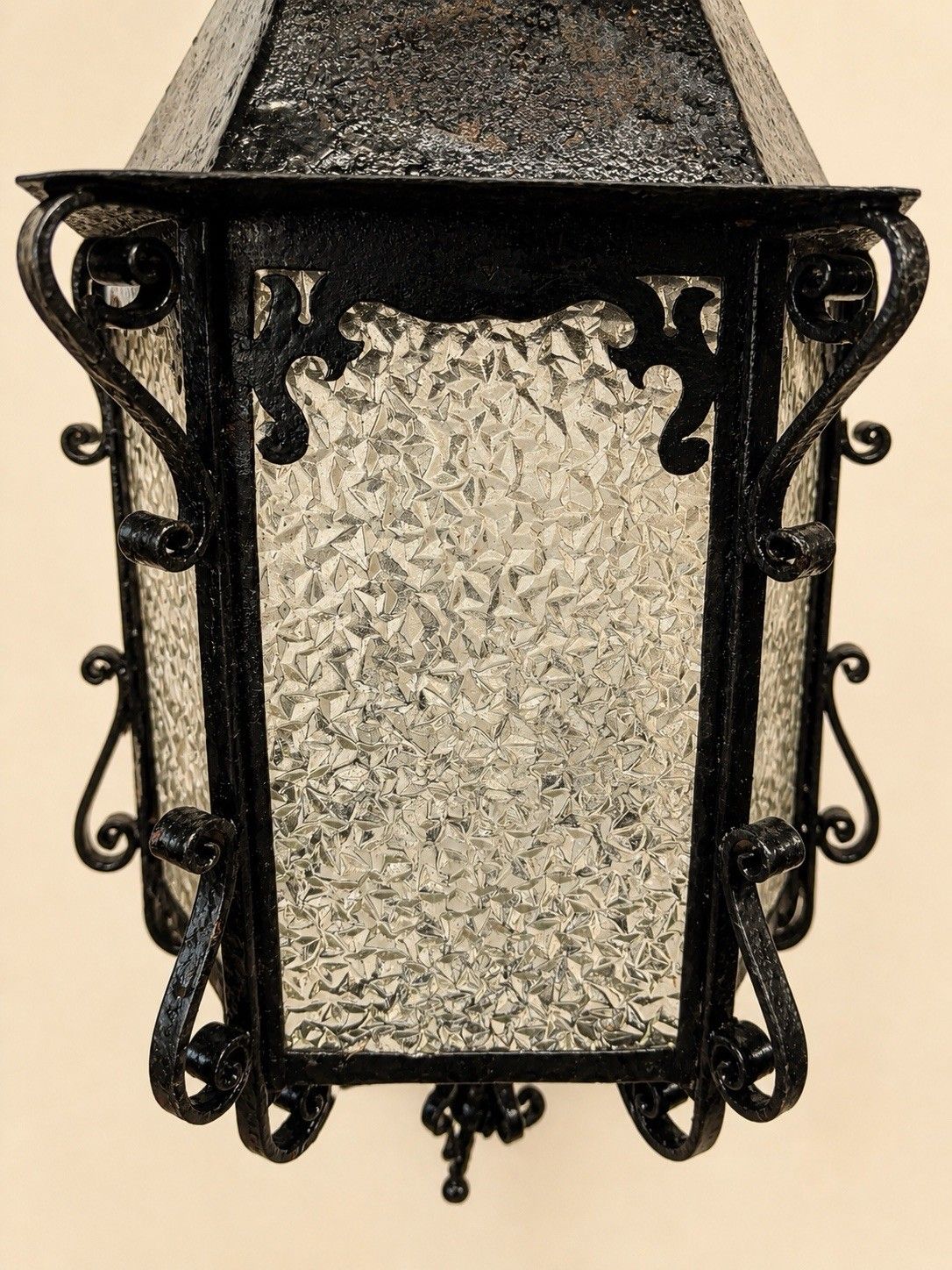 Antique Gas Lamp External Pub 18th Century Period Forged Blacksmith Metal Glass photo buy