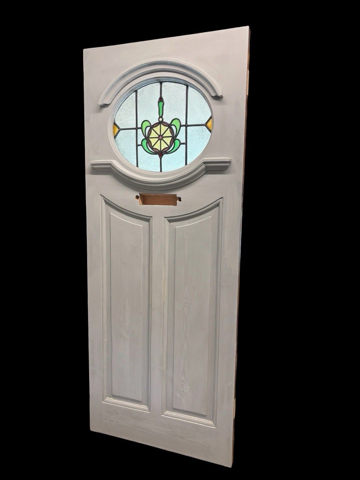 Art Deco Front Door Period Stained Glass Old Reclaimed Antique Lead Wood 20s 30s photo for sale