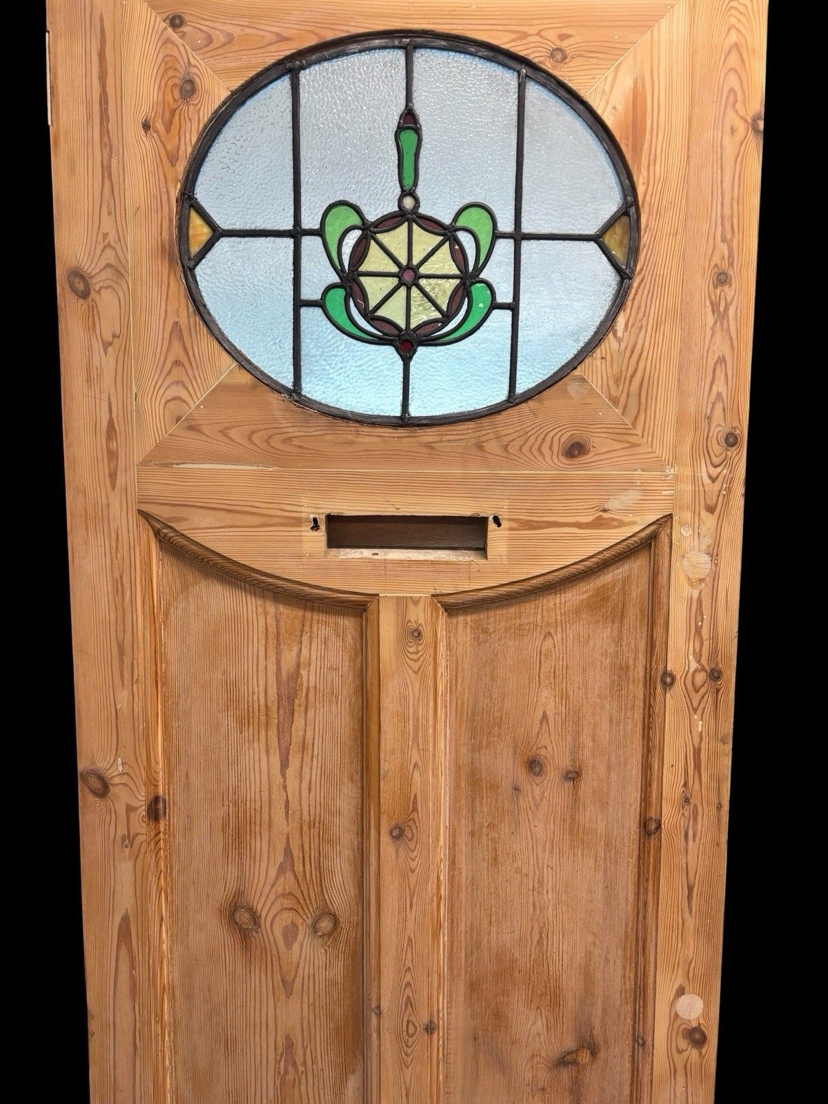 photo furniture Art Deco Front Door Period Stained Glass Old Reclaimed Antique Lead Wood 20s 30s