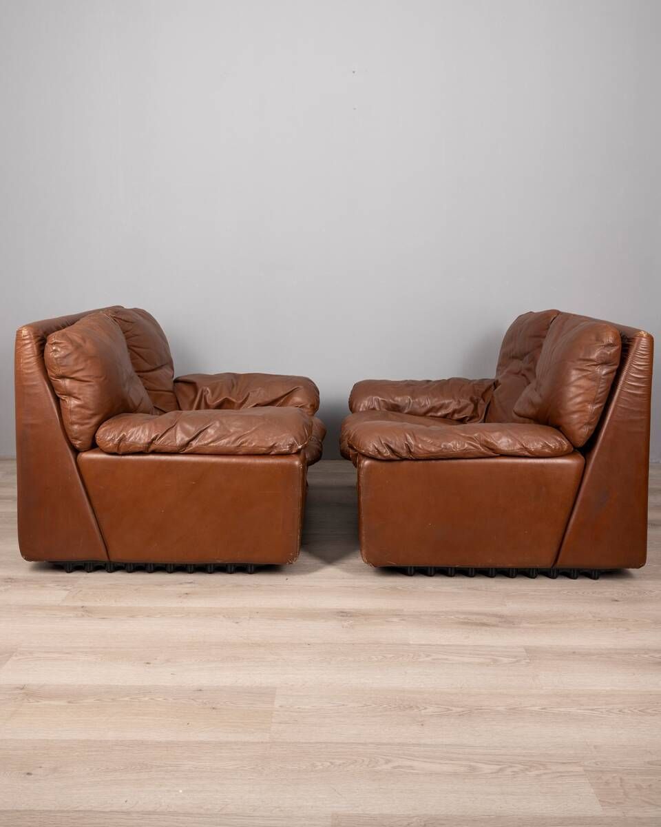 Pair Of 1970s Armchairs, "Bonheur" Model, Designed By Ammannati & Vitelli For photo for sale