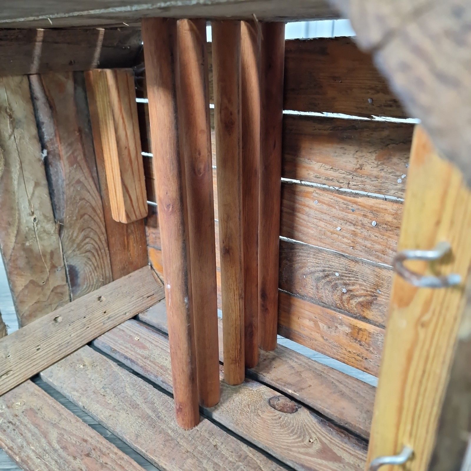 Vintage Wooden Crate Shelf Wall Display Rustic Pine Storage Box Upcycle Retro photo buy