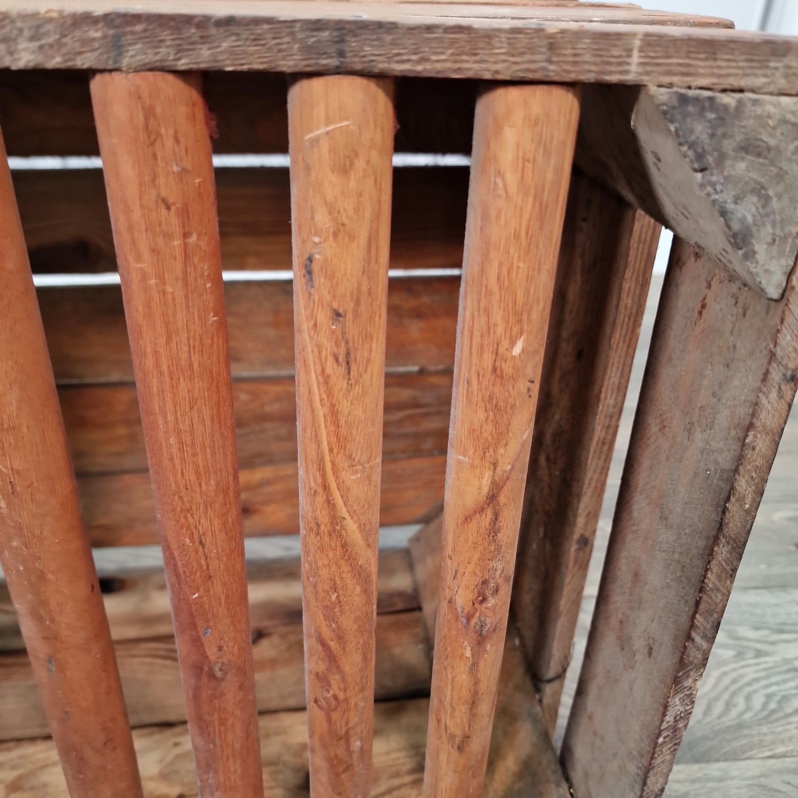 Vintage Wooden Crate Shelf Wall Display Rustic Pine Storage Box Upcycle Retro photo 60.0
