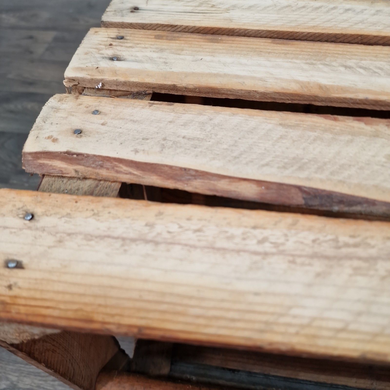 photo for sale Vintage Wooden Crate Shelf Wall Display Rustic Pine Storage Box Upcycle Retro