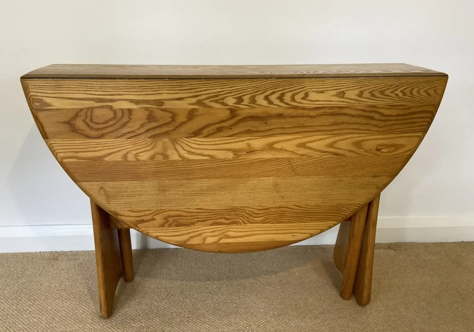 Mid Century Blonde Ercol 1156 Windsor Gate Leg Drop Leaf Kitchen/Dining Table photo Furniture
