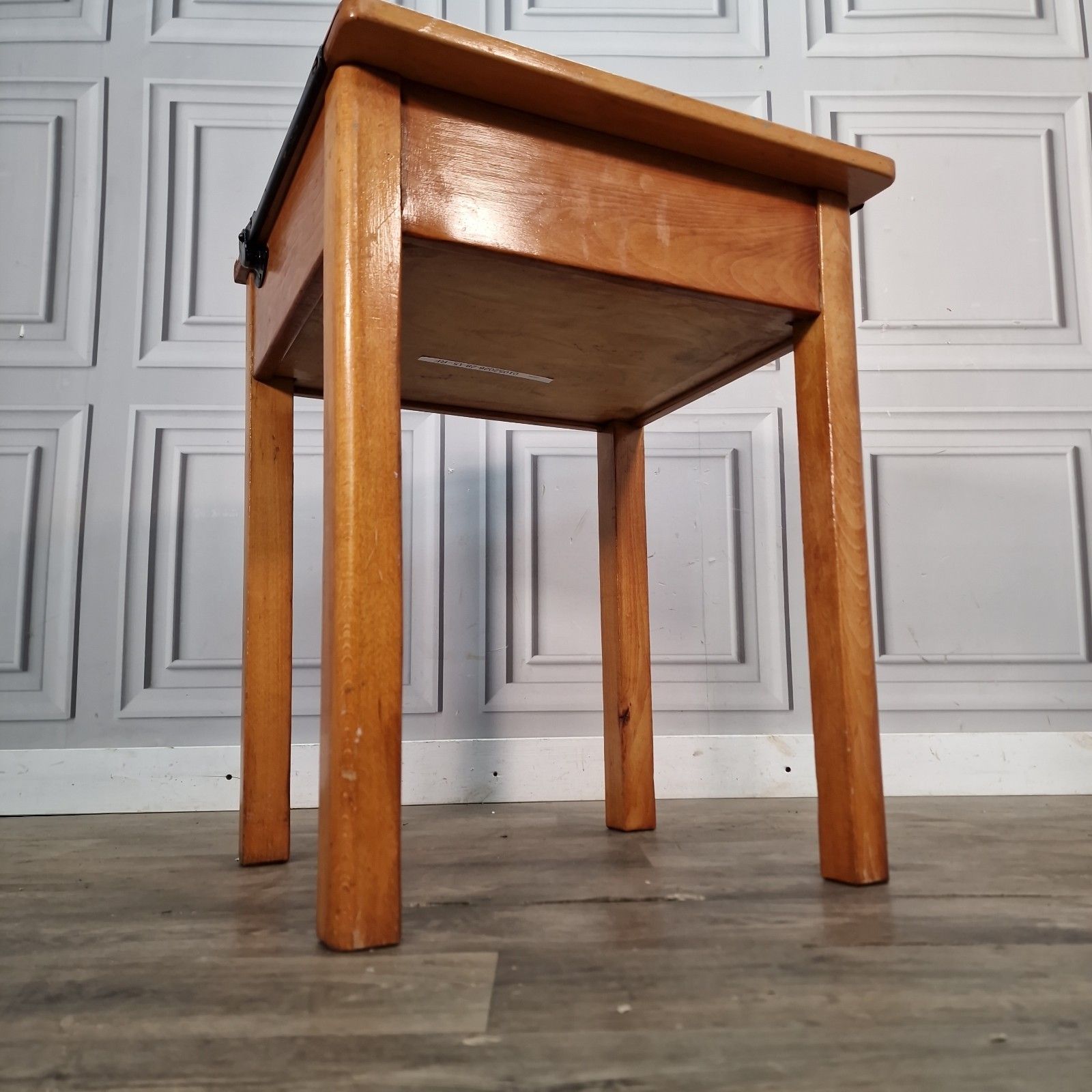Vintage School Writing Desk Wooden Lift Top Childs Table Retro Storage Mcm photo 80.0