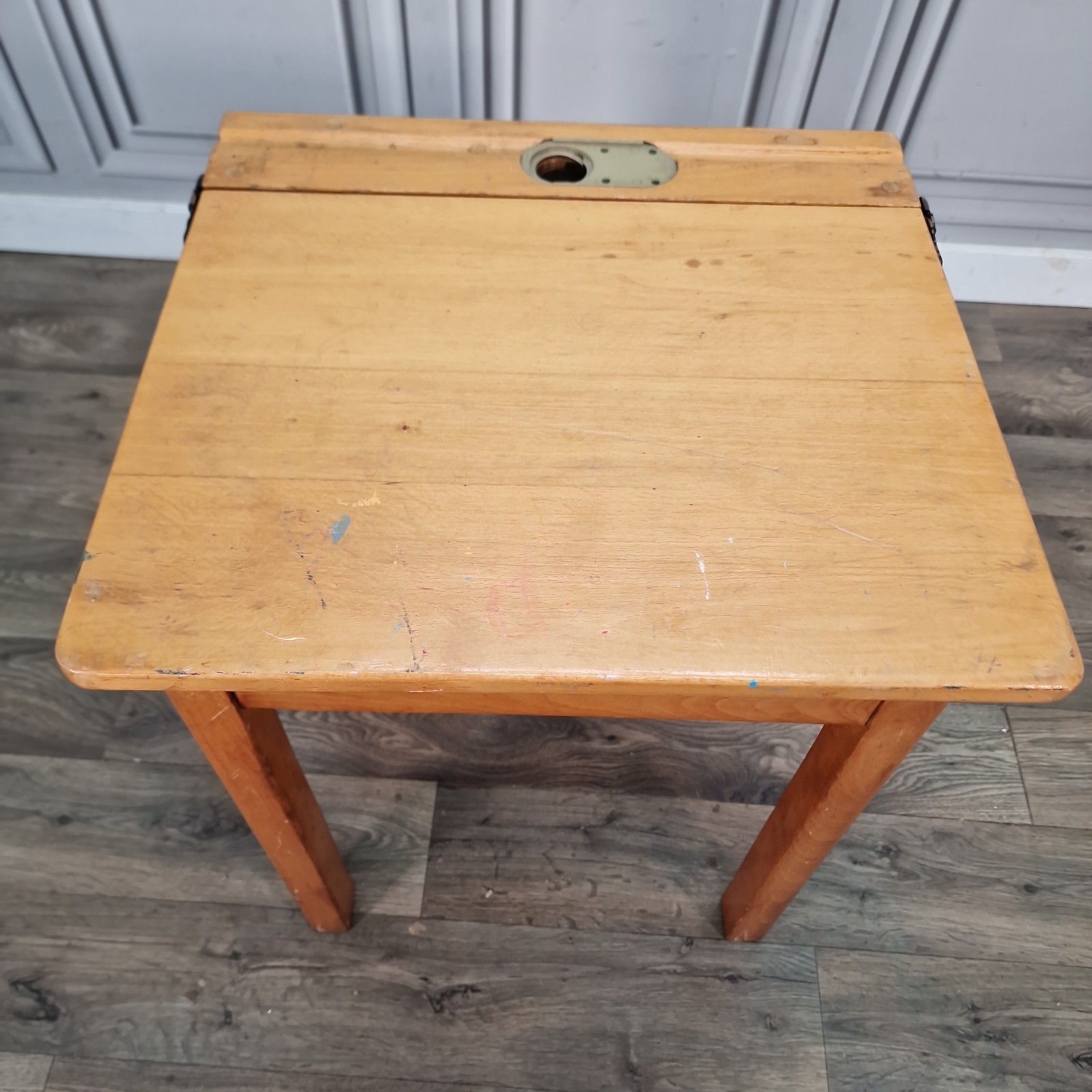 Vintage School Writing Desk Wooden Lift Top Childs Table Retro Storage Mcm photo buy
