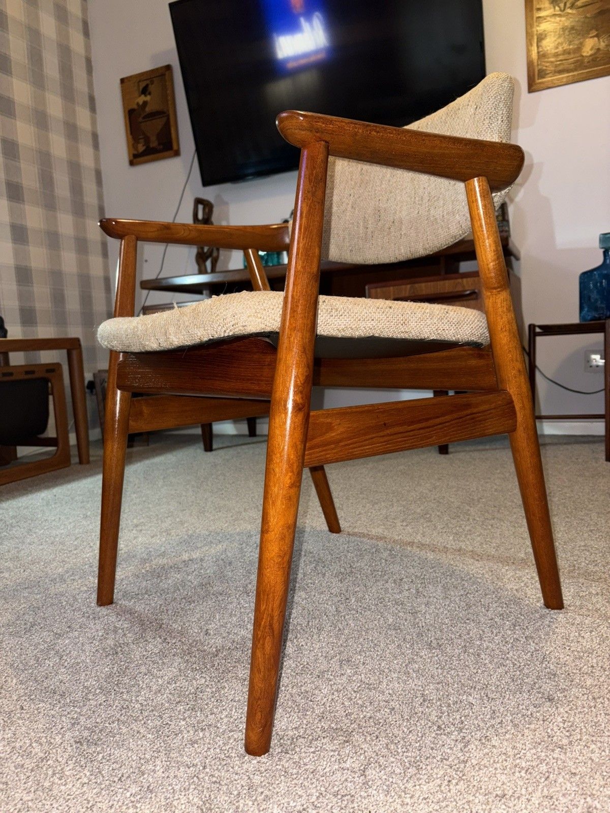 Mid Century Danish Teak Glostrup Dining/Desk Armchair G Plan Era Retro Mcm