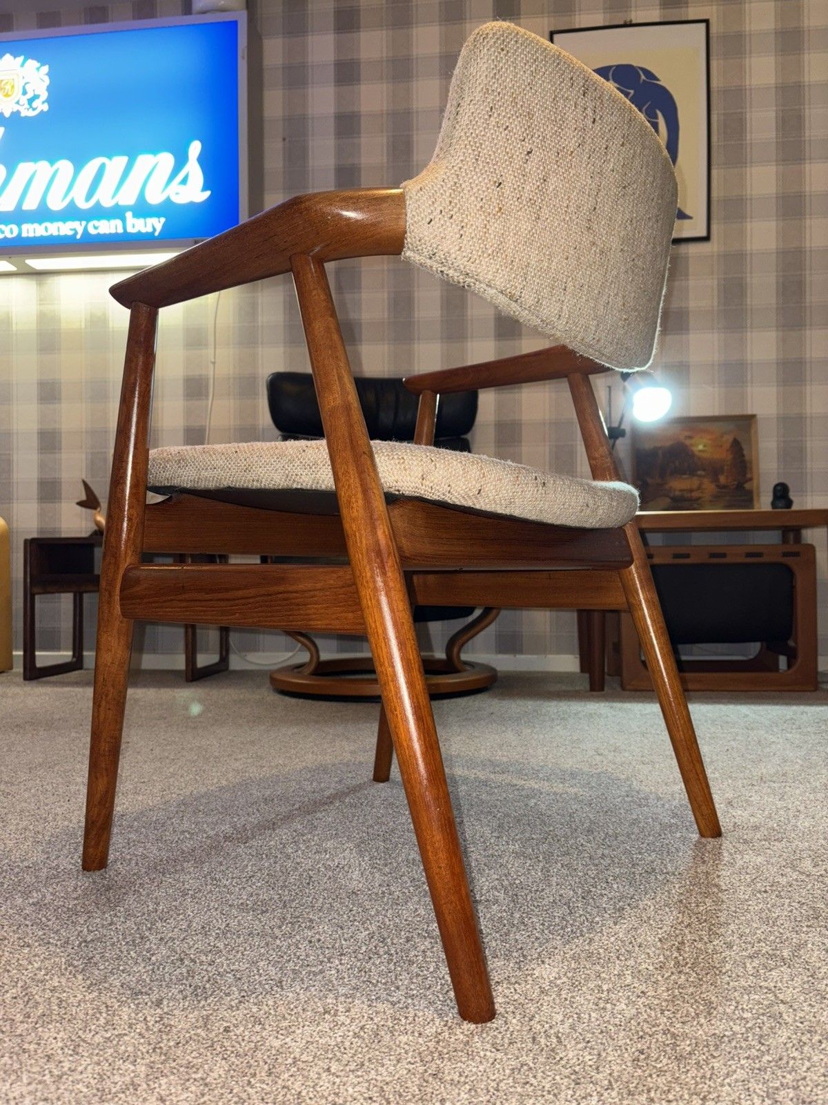 Mid Century Danish Teak Glostrup Dining/Desk Armchair G Plan Era Retro Mcm photo for sale