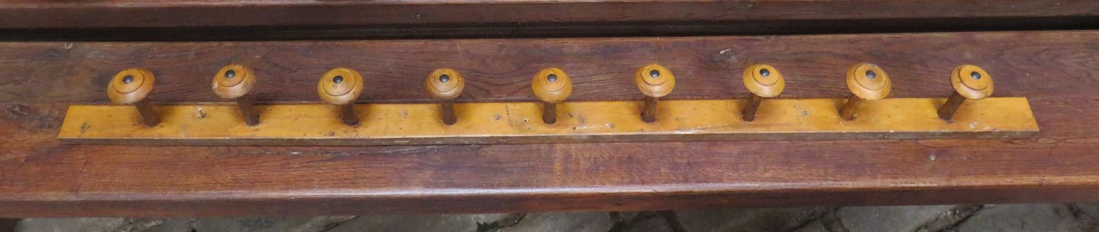 Long Set Of Antique Faux Bamboo Coat Hooks photo Home Decor