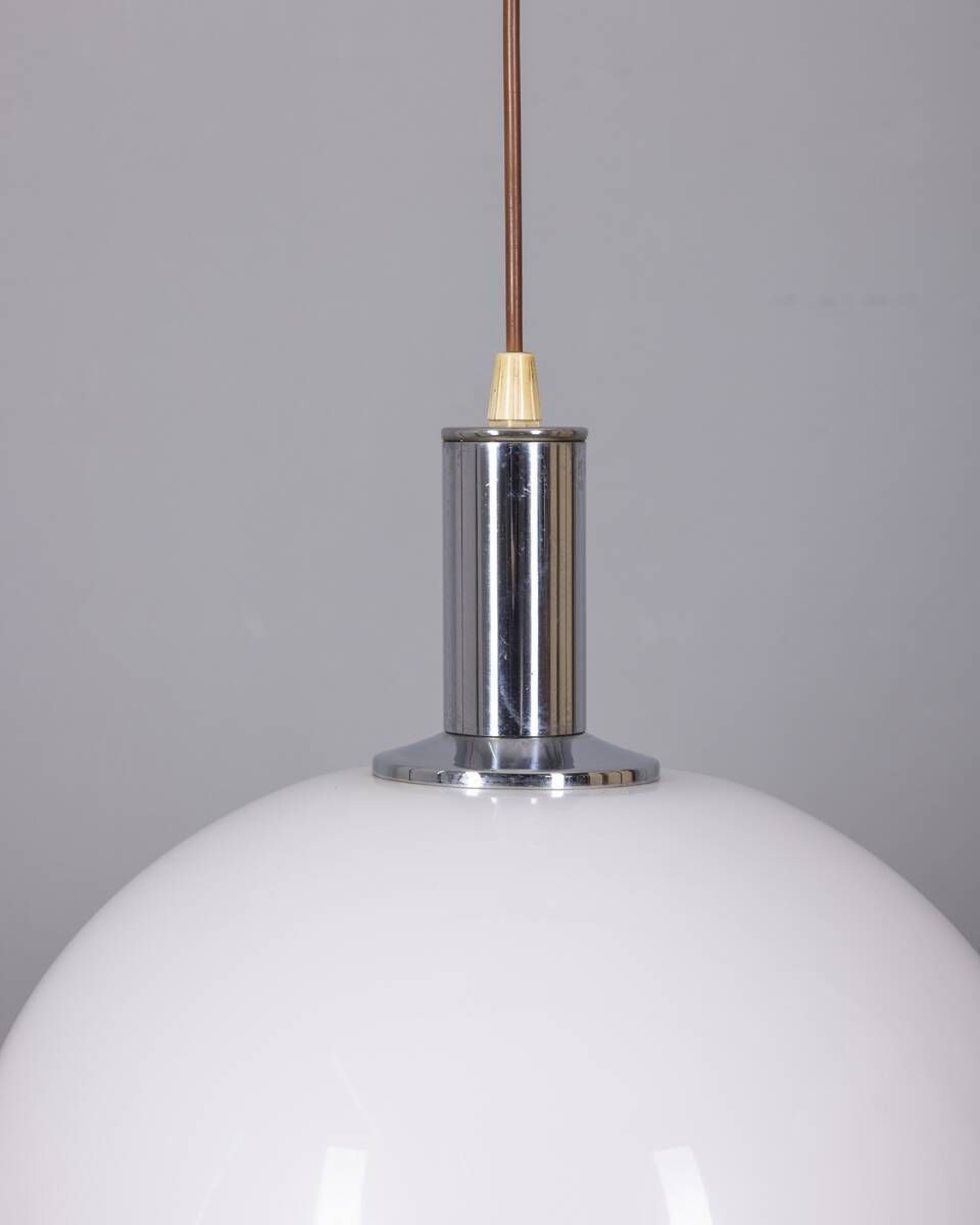 Vintage 1970s Plastic Pendant Lamp In Italian photo for sale