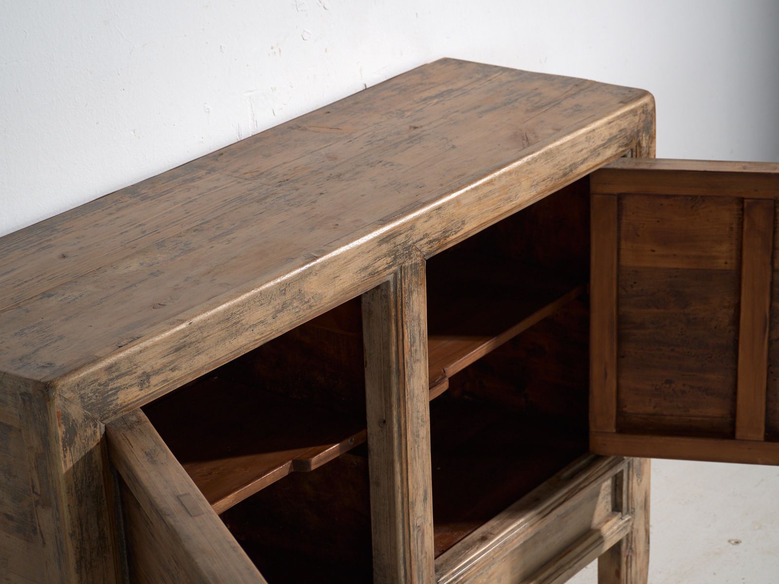 Furniture Antique Sideboard In Pine Wood – China, Circa 1930 photo