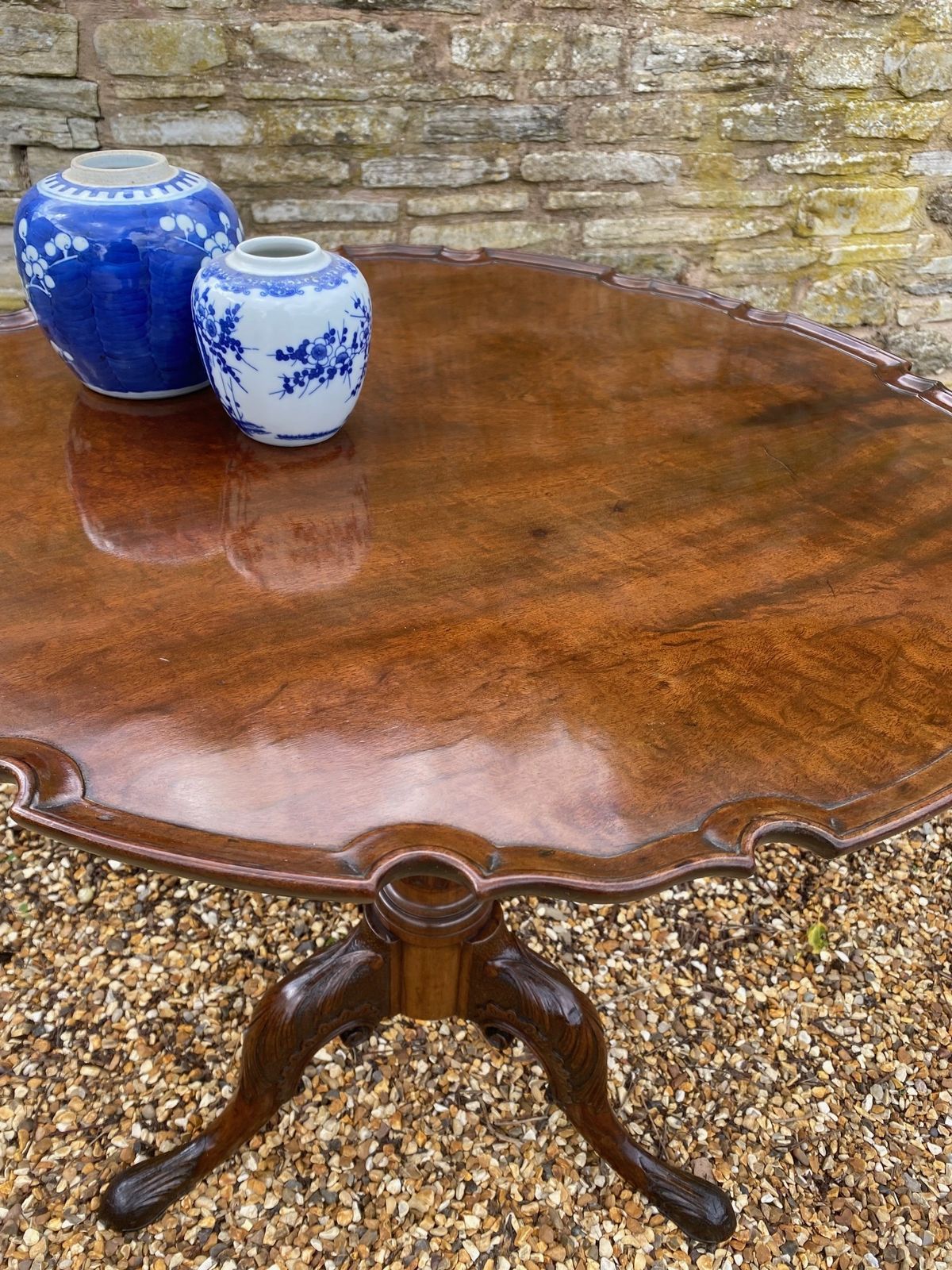 Georgian Pie Crust Edge Mahogany Table photo furniture