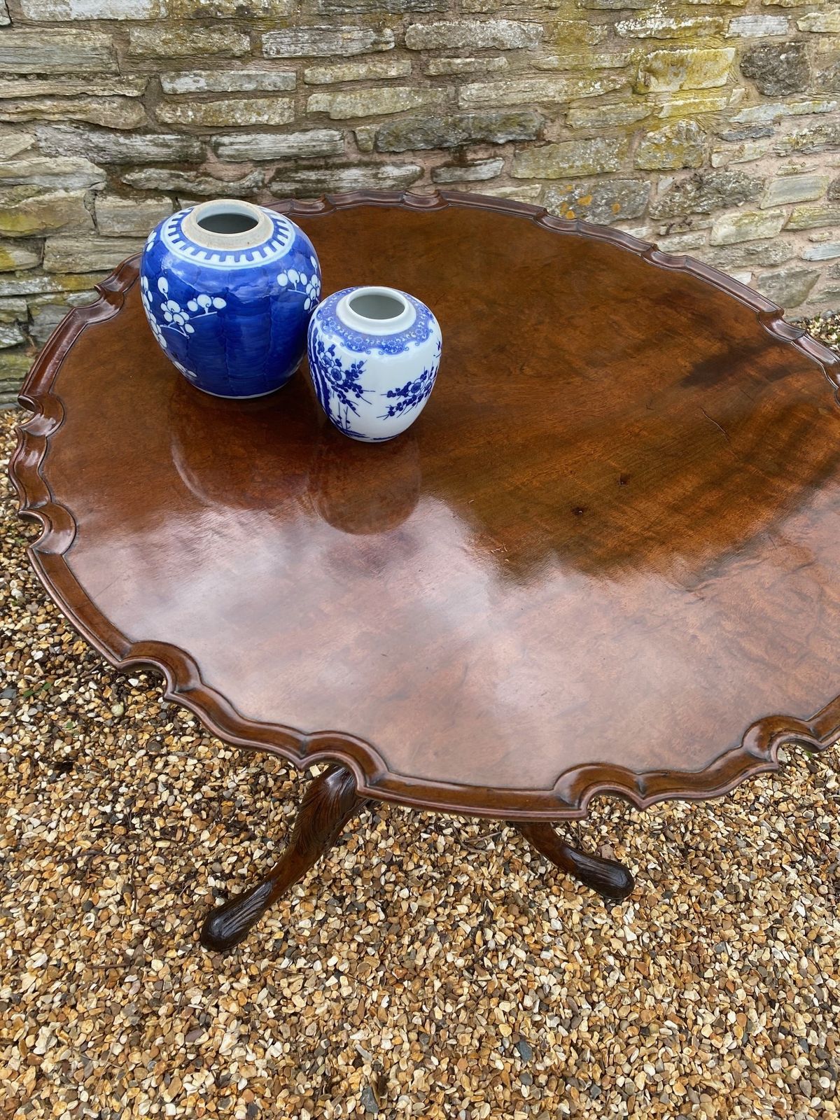 photo furniture Georgian Pie Crust Edge Mahogany Table