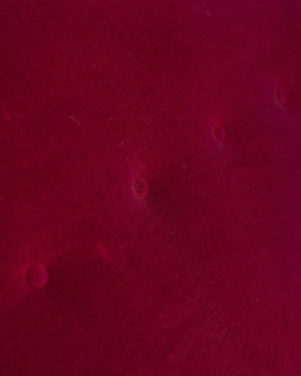 1950s Vintage Red Velvet Sofa, Italian Design photo vinterior