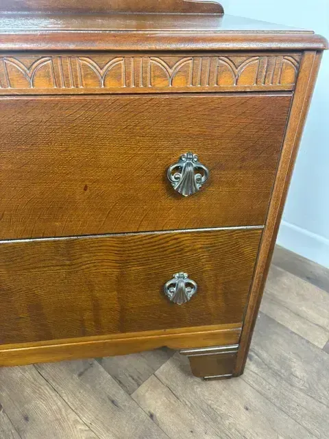 Vintage Lebus Oak Dressing Table photo 299.0