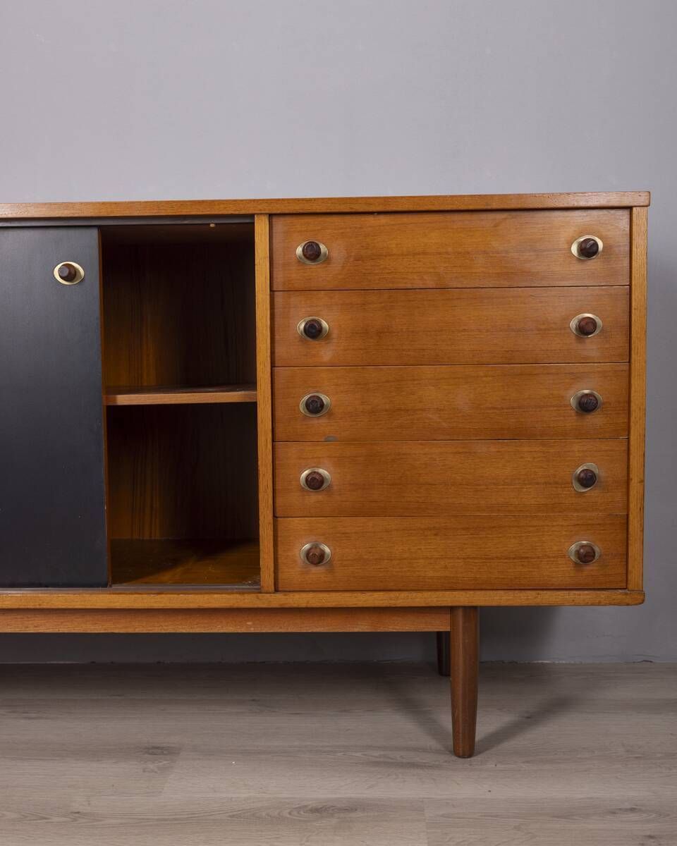 2422.0 Vintage 1960s Sideboard In Teak Wood By Italian photo