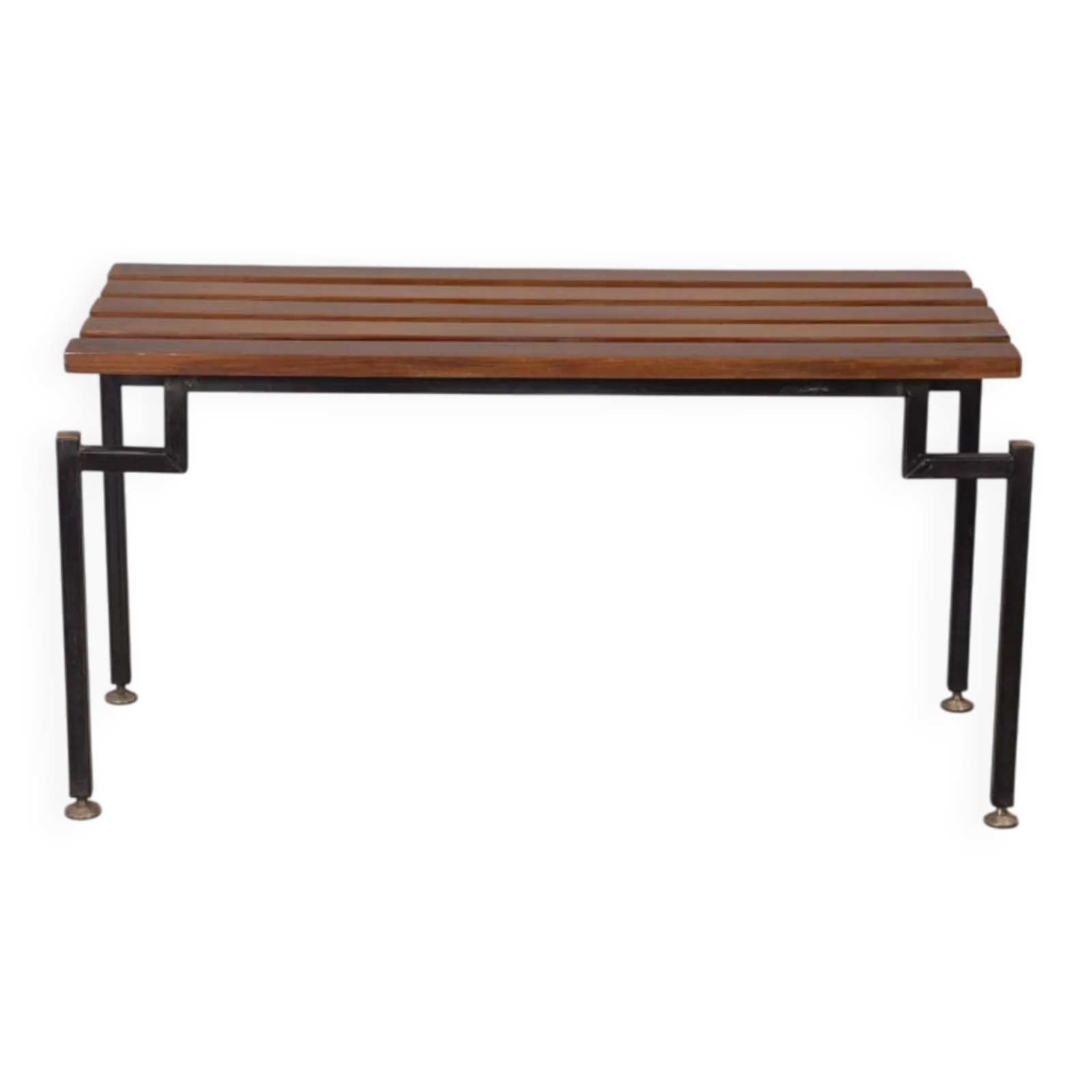 Vintage 1960s Teak Wood Bench With Italian Design