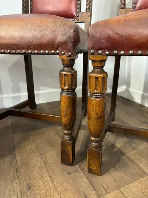 Vintage Set Of Four Oak Dining Chairs photo furniture