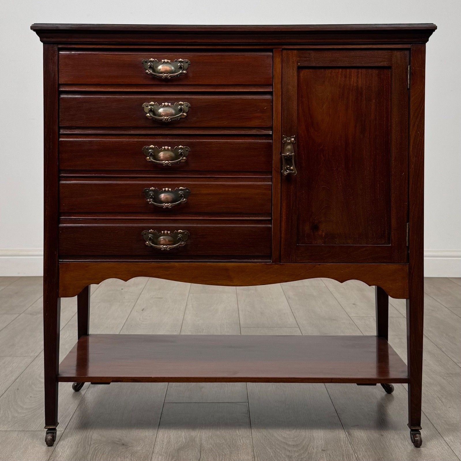 Antique 20th Century Edwardian Cabinet In Mahogany ( Af 5857 )