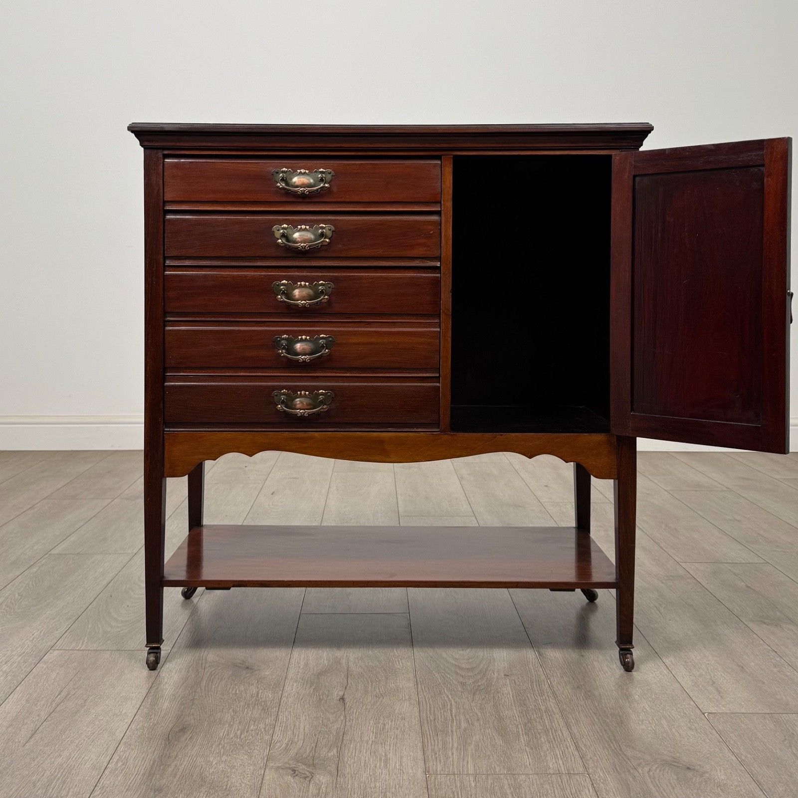 Antique 20th Century Edwardian Cabinet In Mahogany ( Af 5857 ) photo furniture