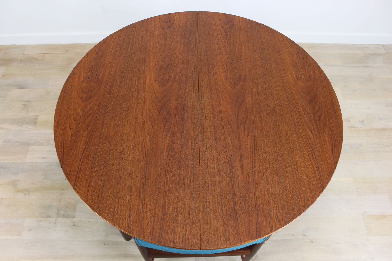 Late 1960s McIntosh Teak "Roundette” Circular Table & Chairs Dining Set photo vintage