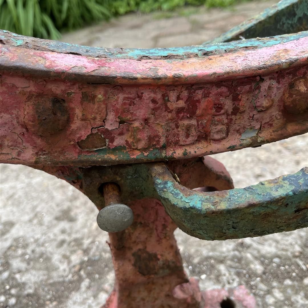 Antique Cast Iron Plough Mephisto By Eh Roberts photo furniture