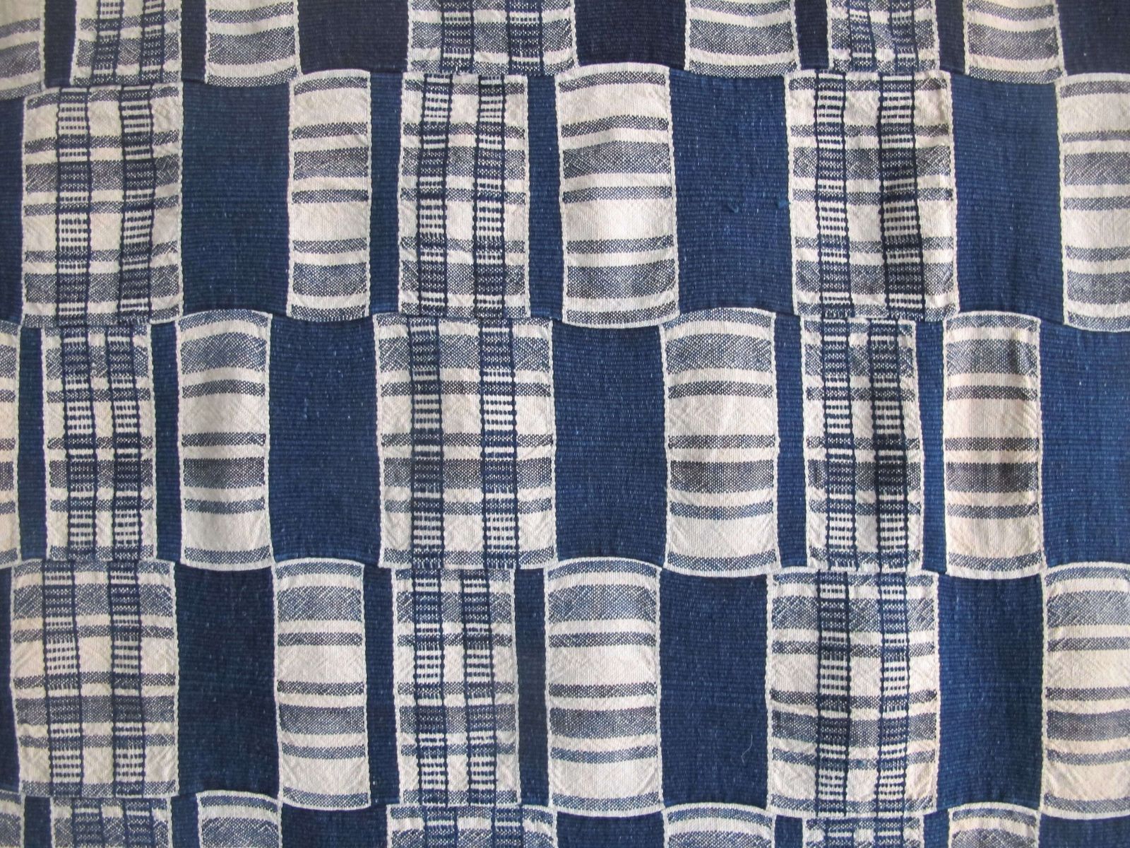 Mid-century Kente-doek, Ghana, 1,70 m x 3,34 m photo Textiel