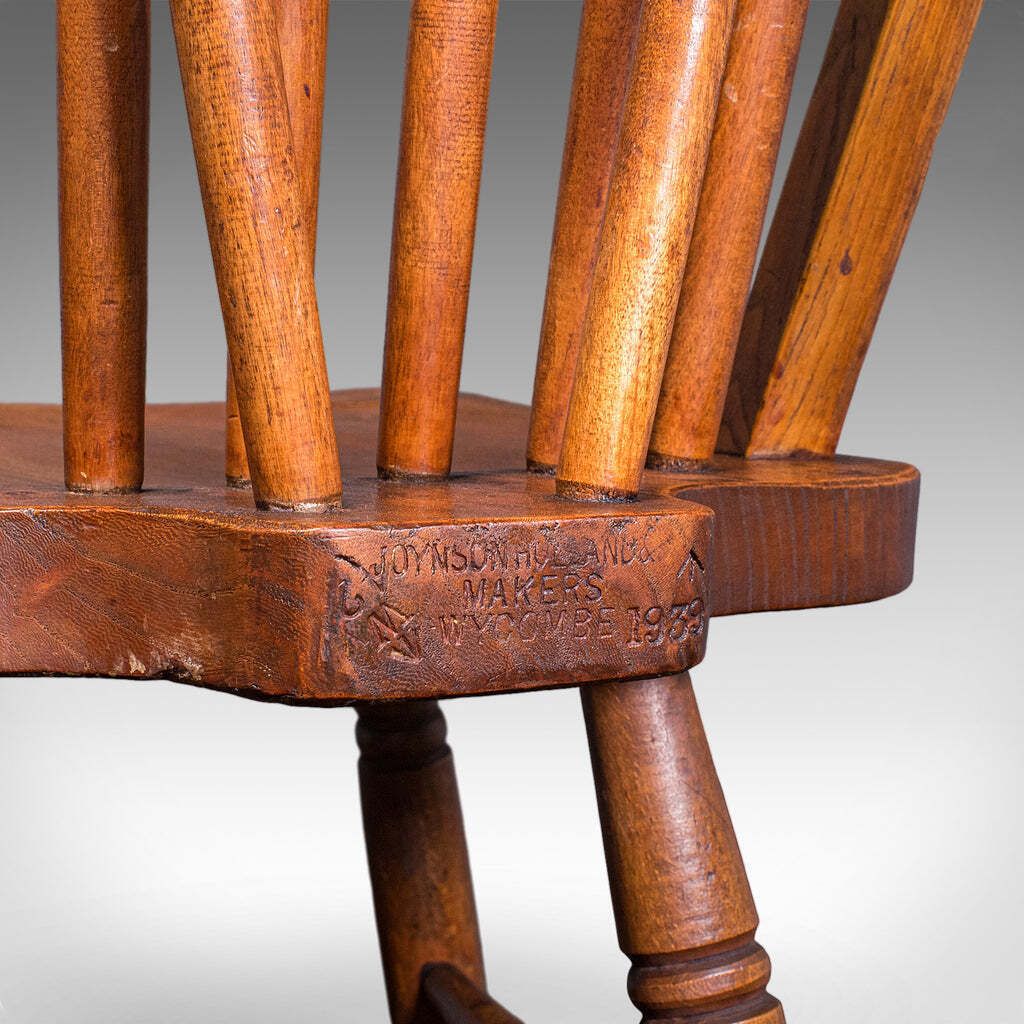 1321.0 Set Of 4 Side Chairs, English Hoop Back Seats, Wwii, Broad Arrow, Reception Hall photo