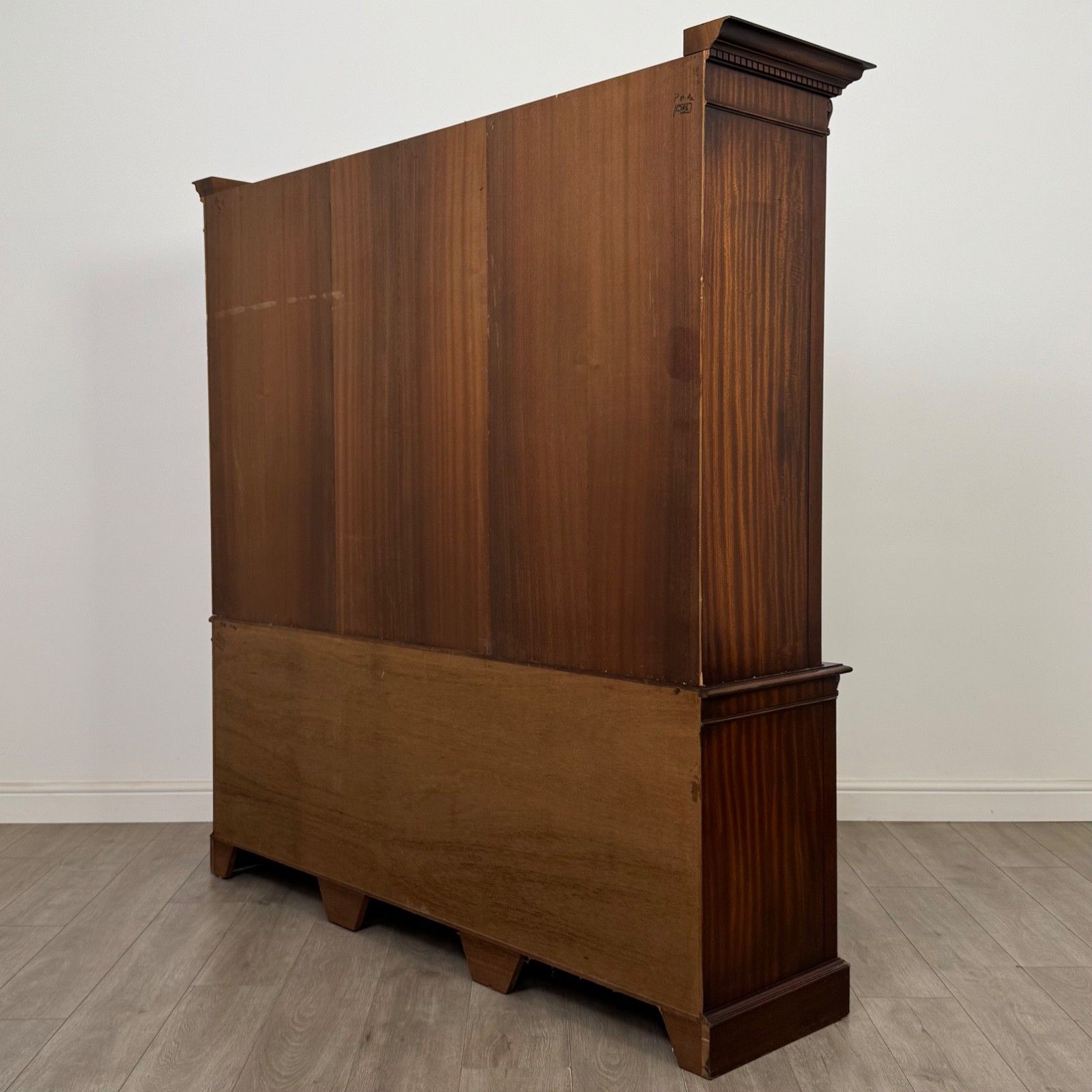Antique 20th Century Concave Bookcase In Mahogany ( Af 5840 ) photo buy