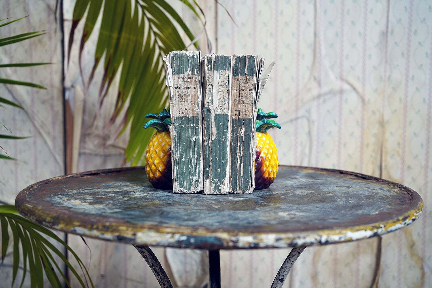 photo buy A Pair Of Mid 20thc Novelty Cold Painted Cast Metal Bookends In The Form Of A Pineapple C.1960 70