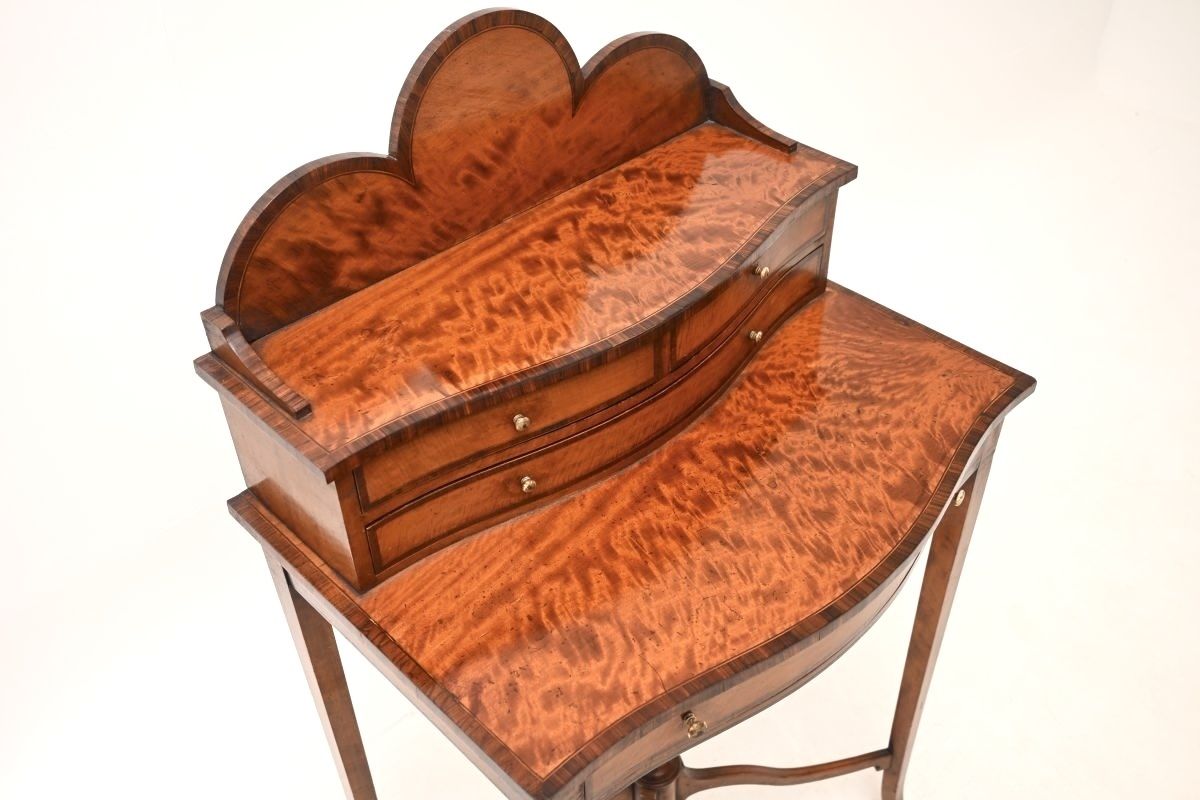 Antique George III Inlaid Satin Wood Bonheur Du Jour photo vinterior