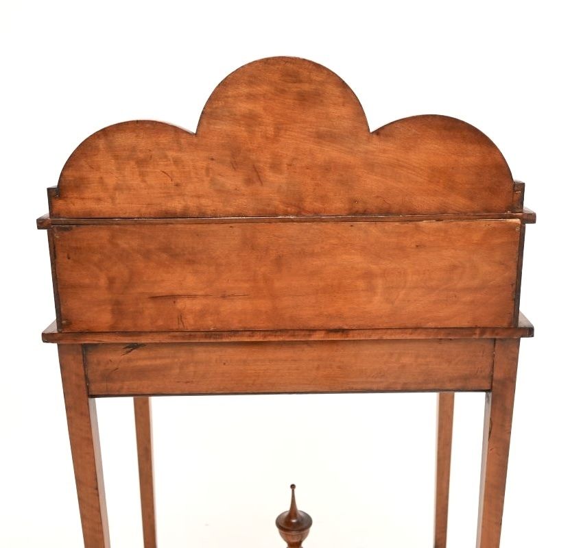 Furniture Antique George III Inlaid Satin Wood Bonheur Du Jour photo