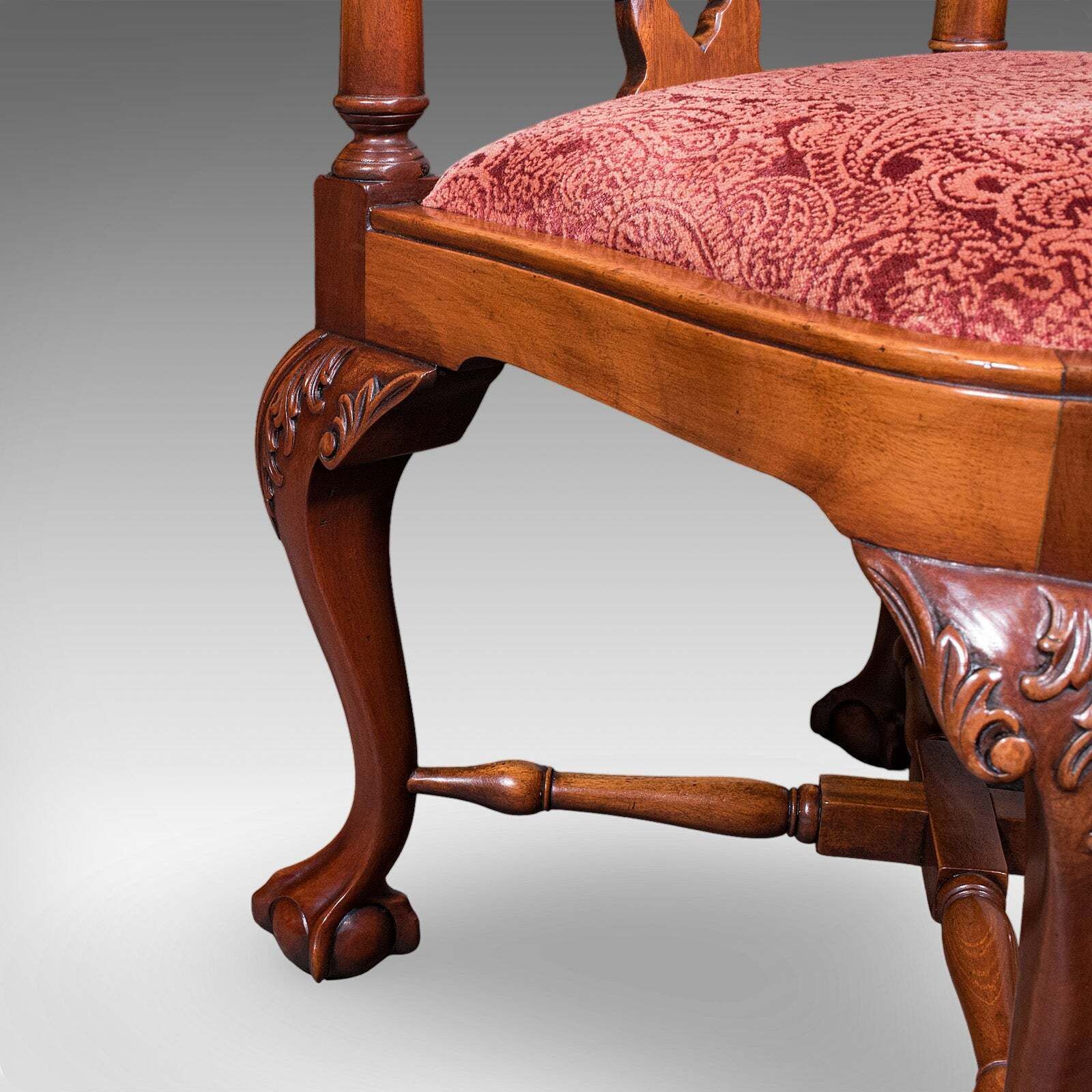 Furniture Antique Corner Armchair, English, Dressing Seat, Georgian Revival, Edwardian photo