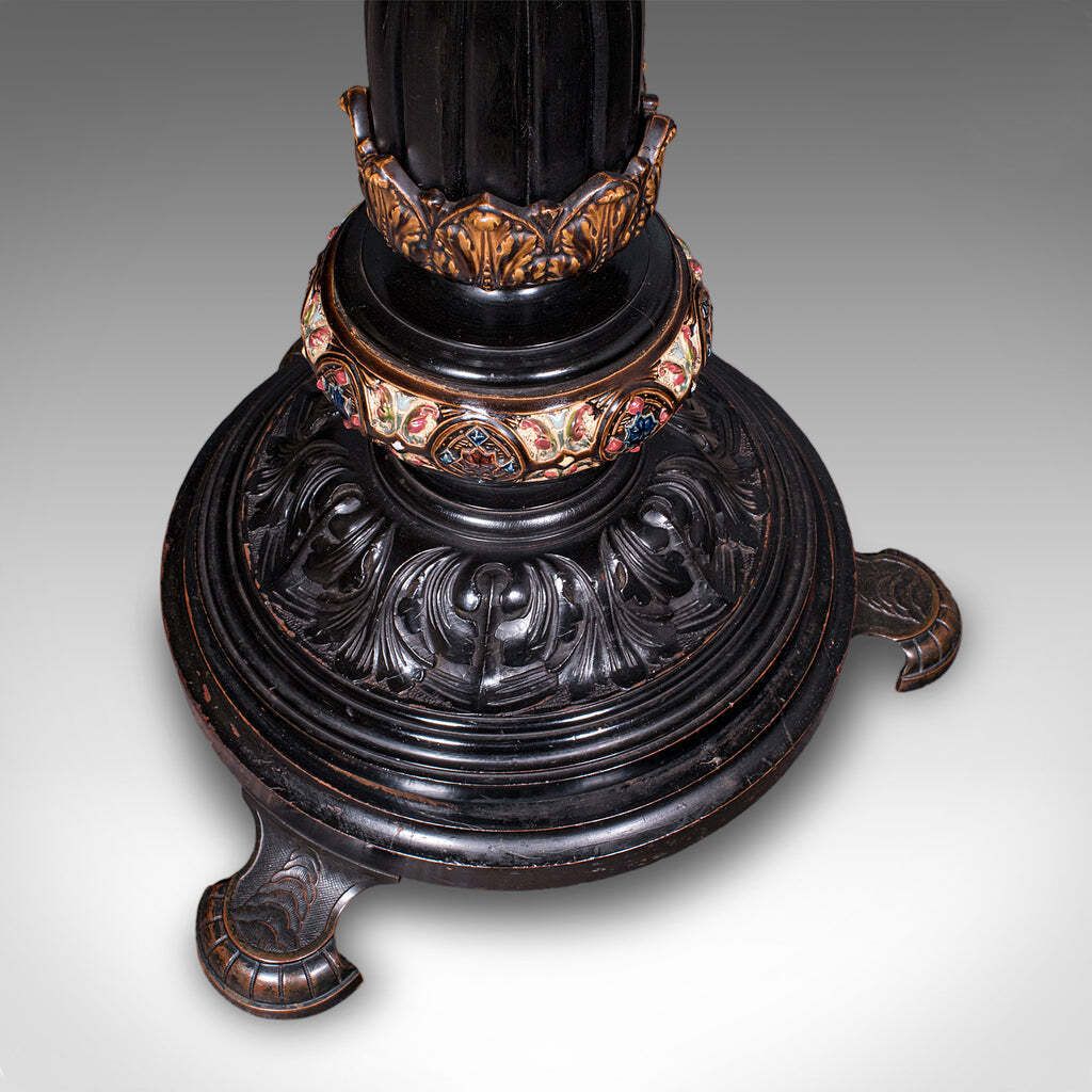 Home Decor Antique Hanging Plant Stand, English, Aesthetic Movement, Adjustable, Victorian photo